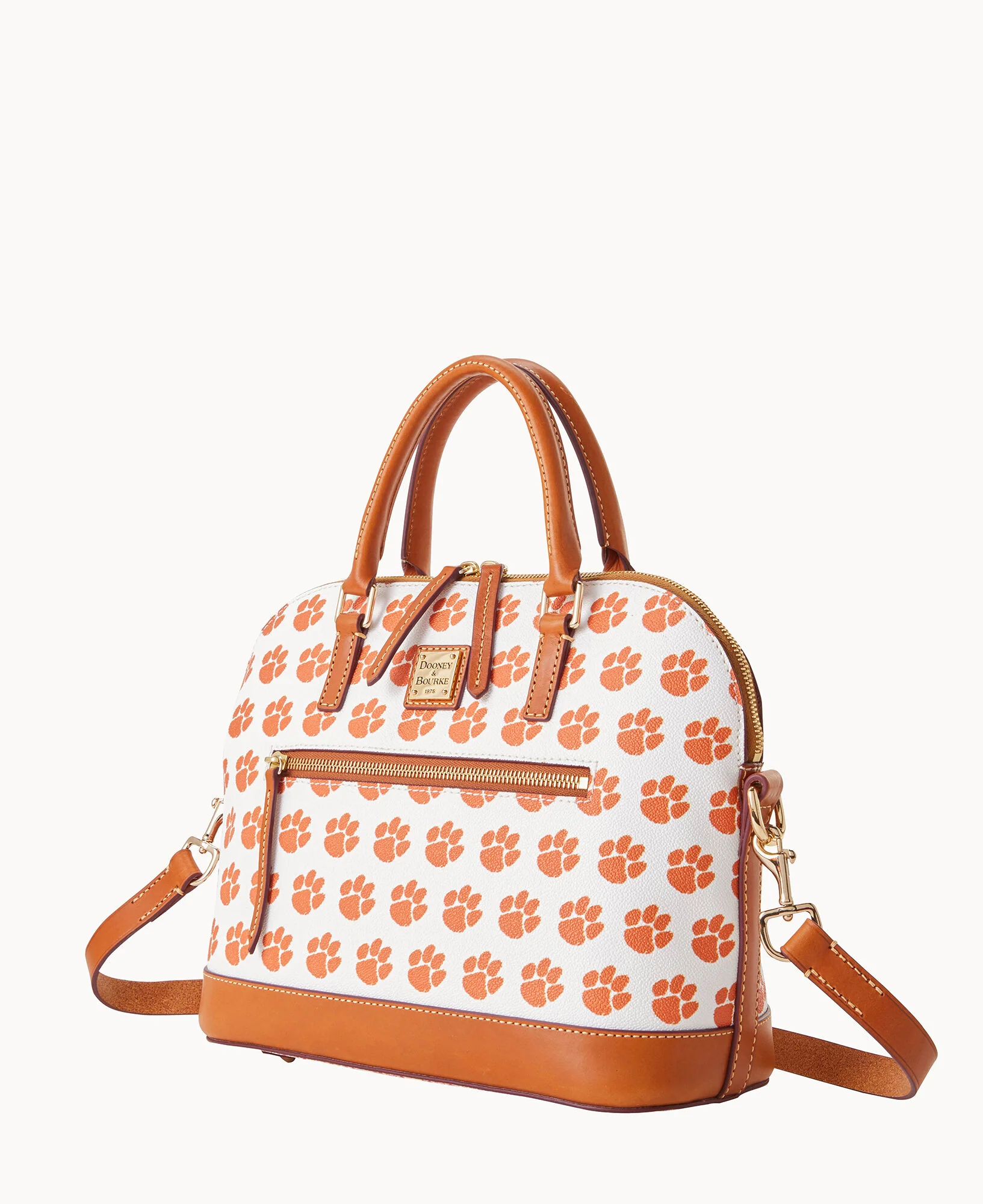 Collegiate Clemson University Domed Zip Satchel - Image 2