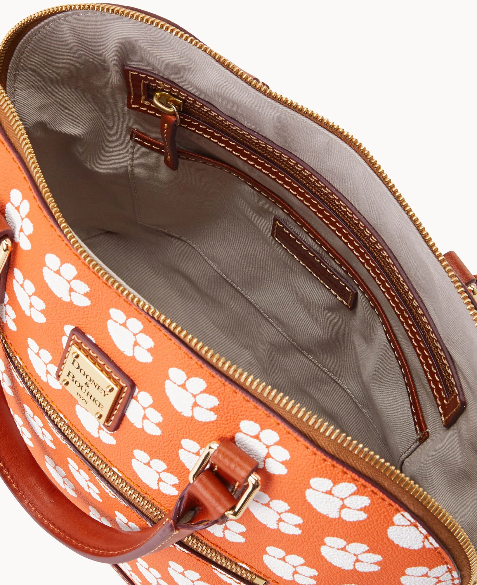 Collegiate Clemson University Domed Zip Satchel - Image 6