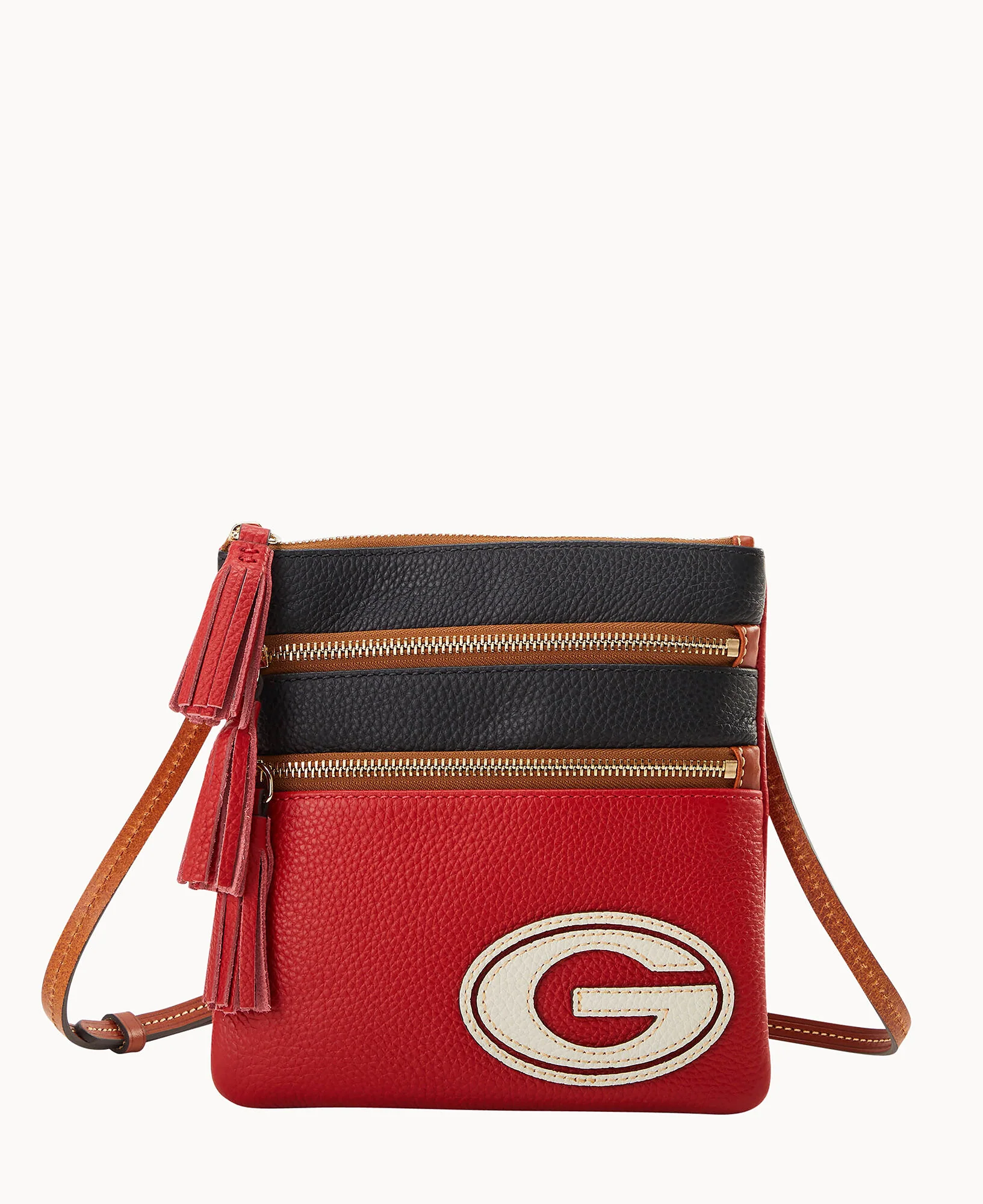 Collegiate University of Georgia Triple Zip Crossbody