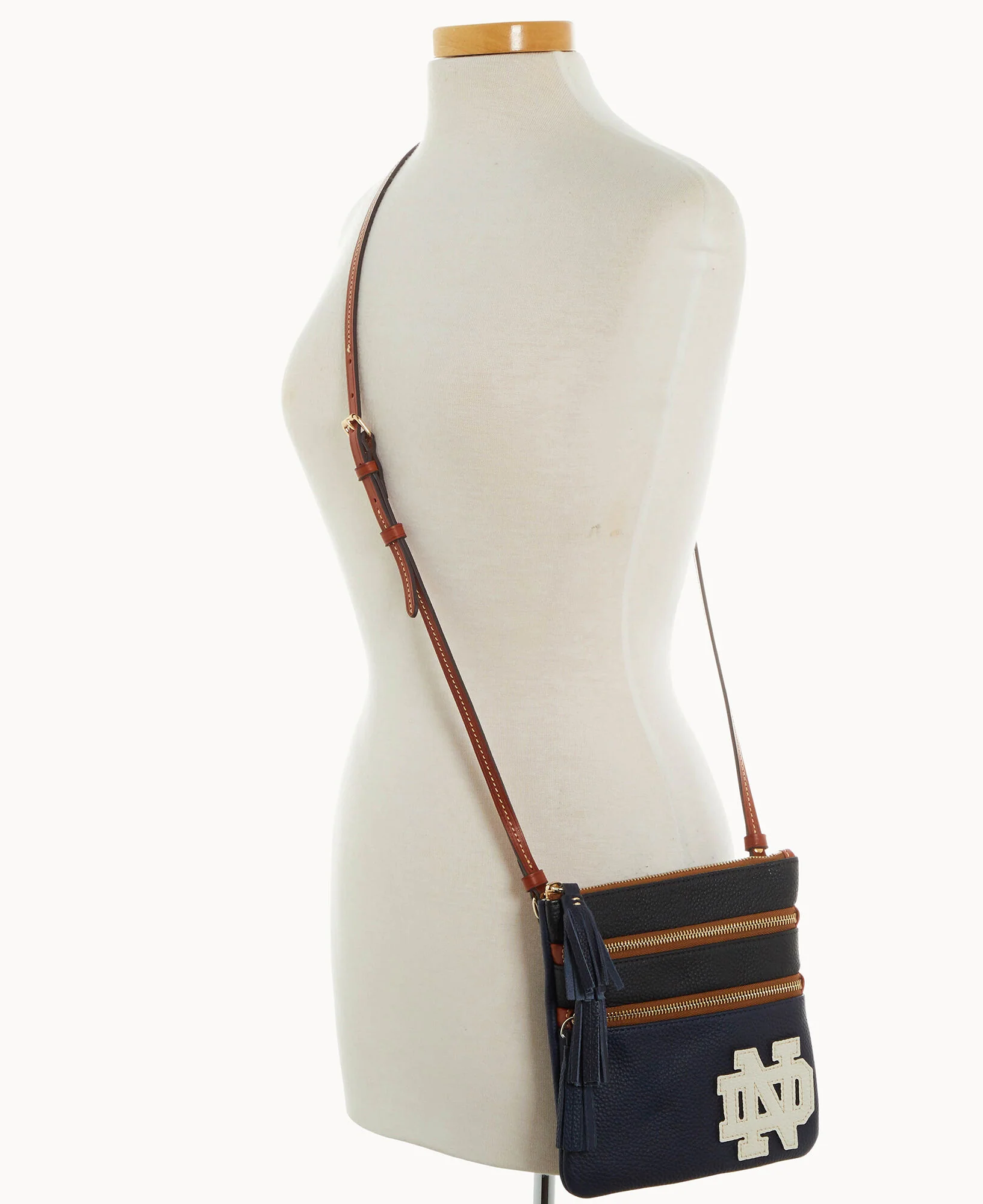 Collegiate University of Notre Dame Triple Zip Crossbody - Image 5