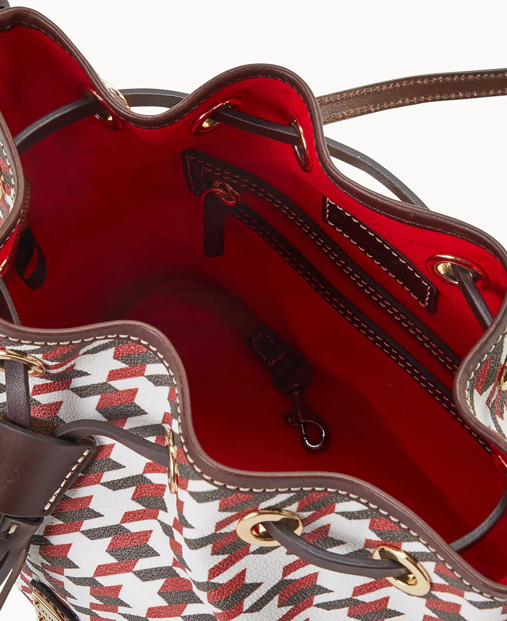 Houndstooth Crossbody Drawstring - Image 3