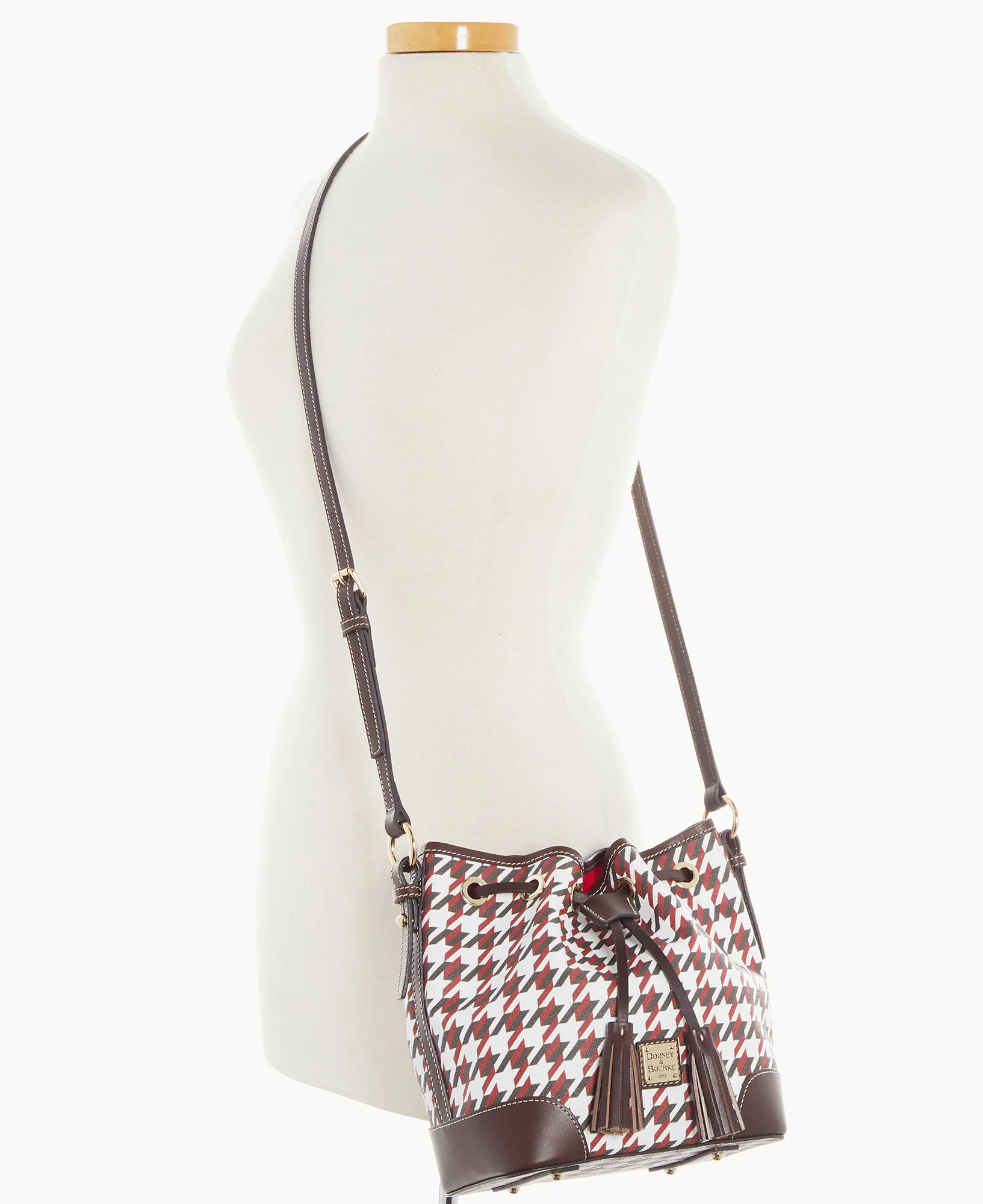 Houndstooth Crossbody Drawstring - Image 4