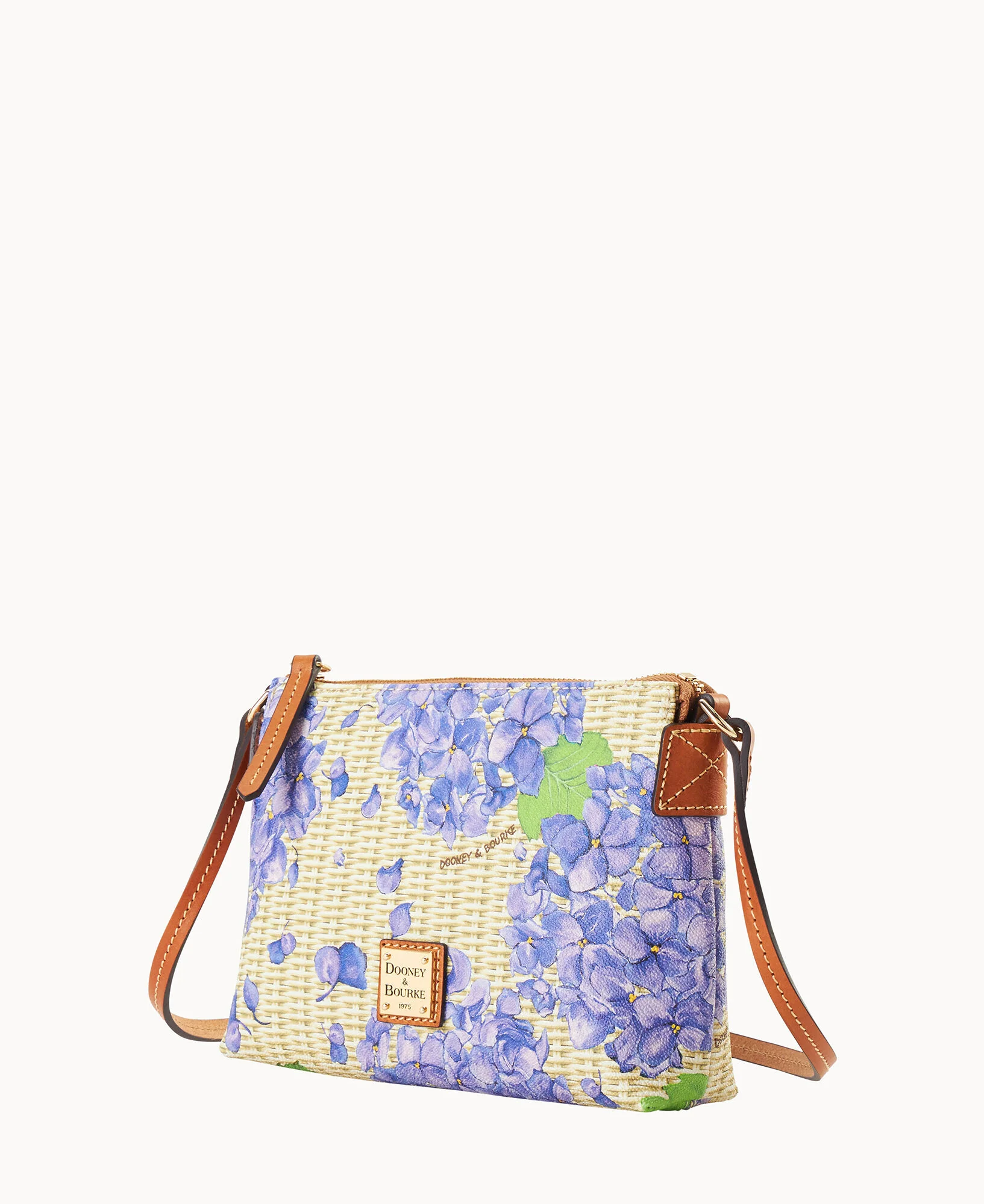 Hydrangea Basketweave Crossbody Pouchette - Image 6