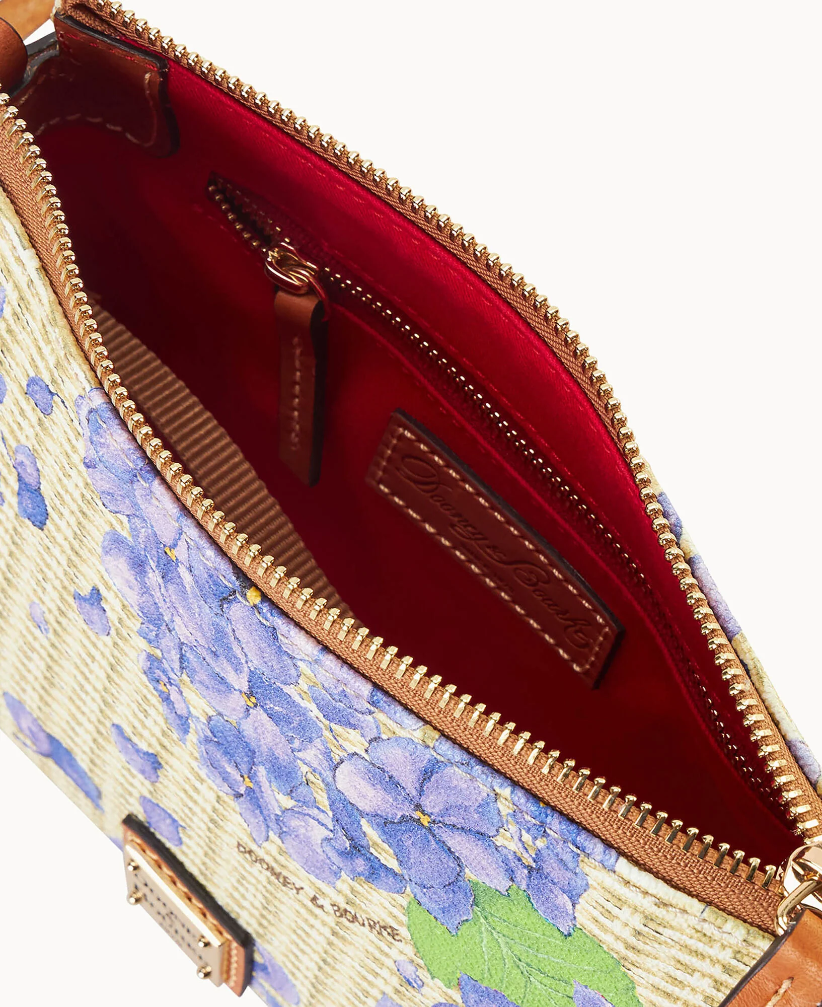 Hydrangea Basketweave Crossbody Pouchette - Image 7