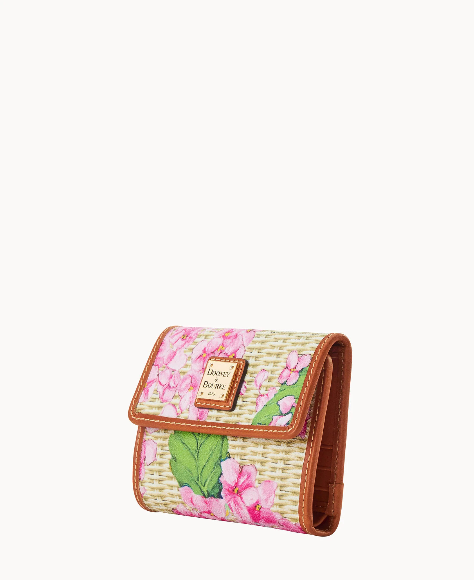 Hydrangea Basketweave Small Flap Wallet - Image 2