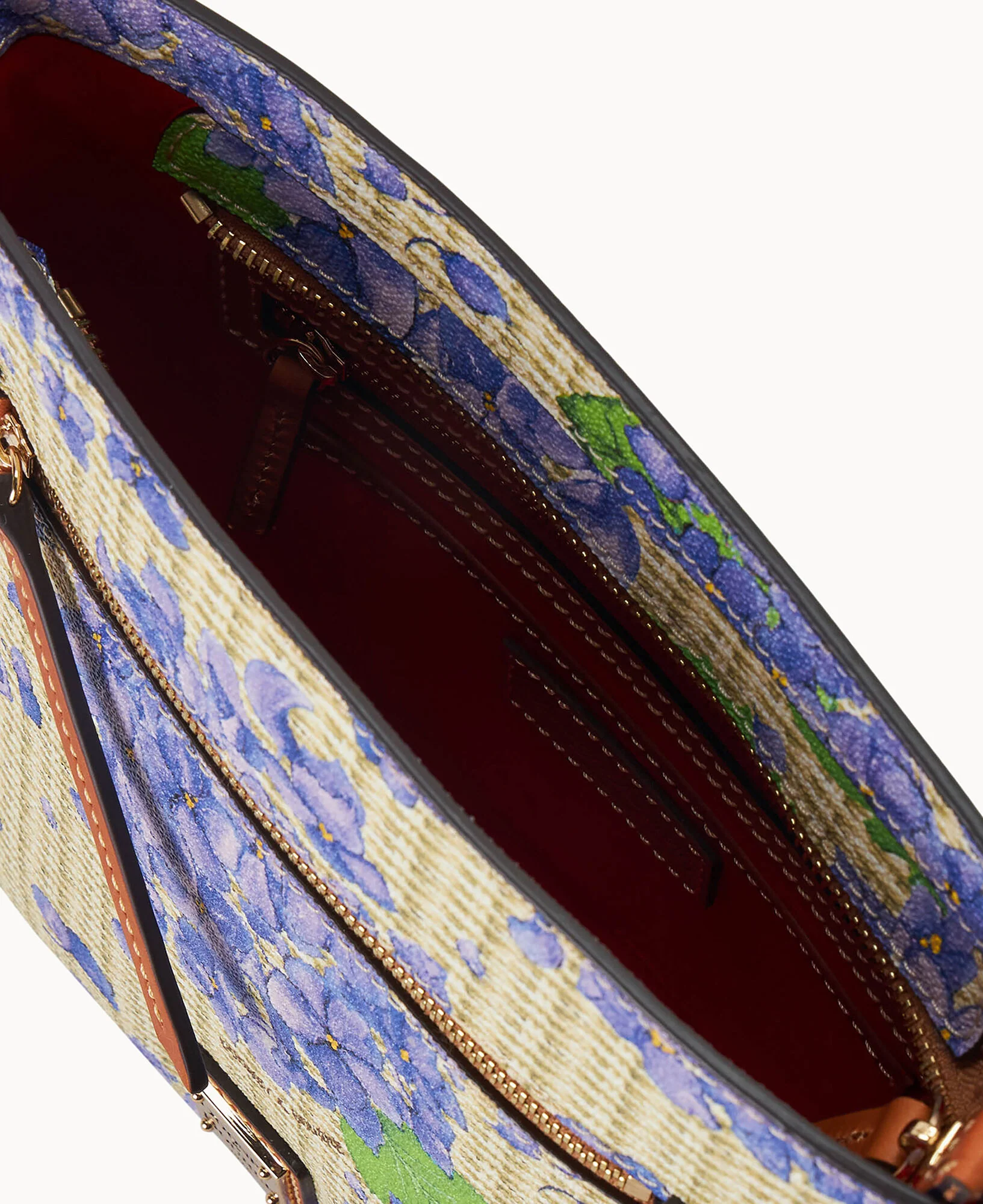 Hydrangea Basketweave Zip Crossbody - Image 7