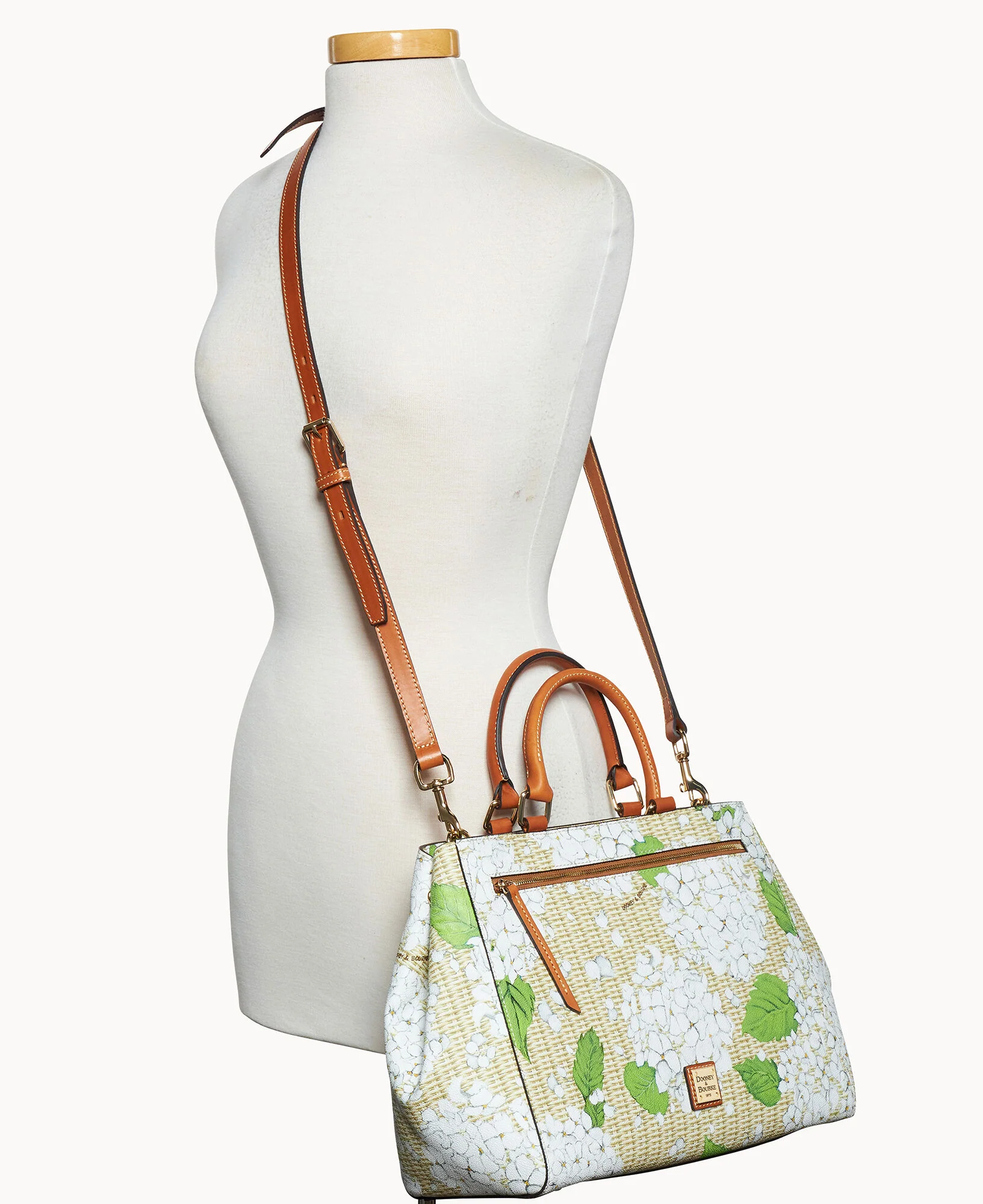 Hydrangea Basketweave Zip Satchel - Image 15