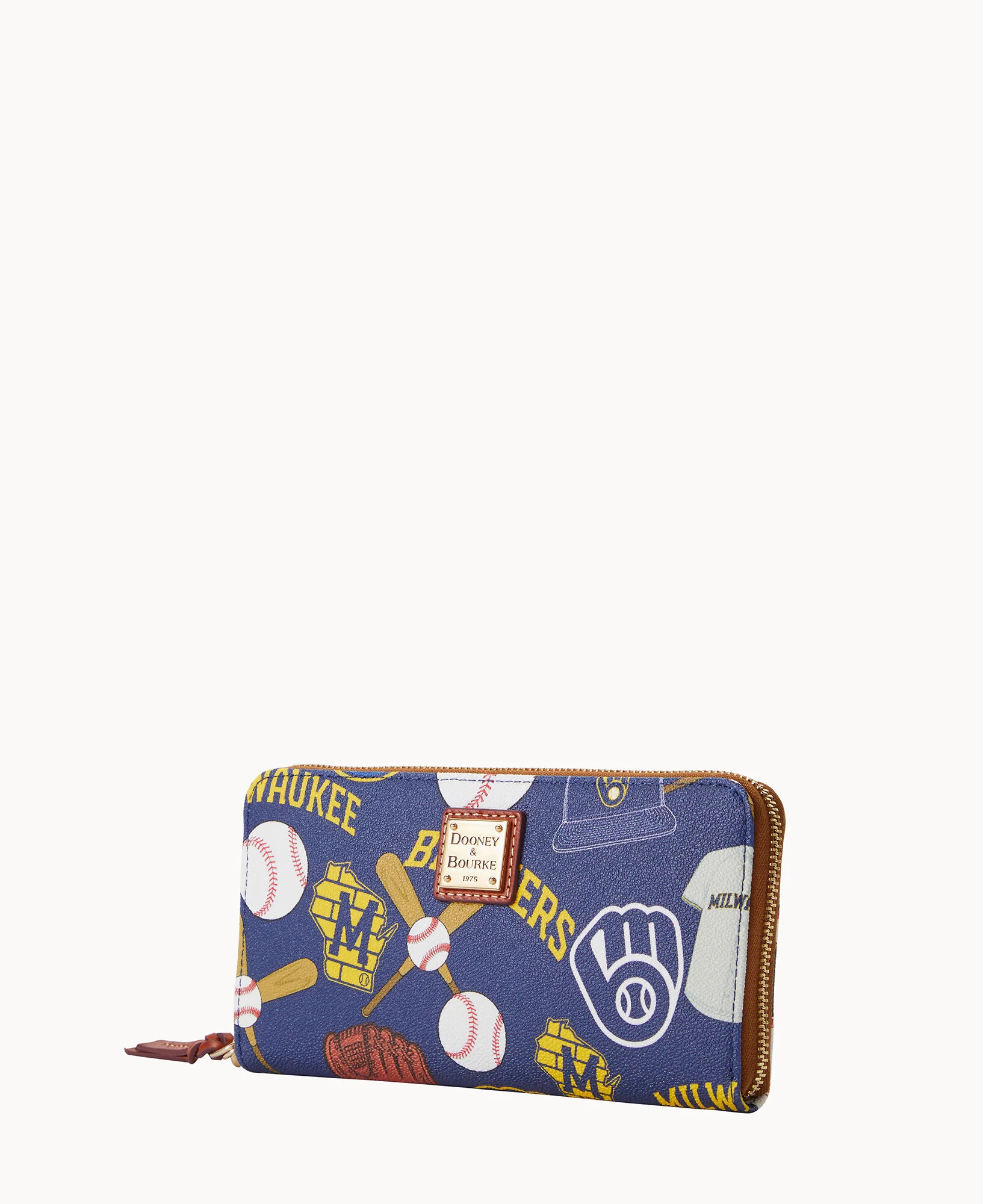 MLB Brewers Large Zip Around Wristlet - Image 2