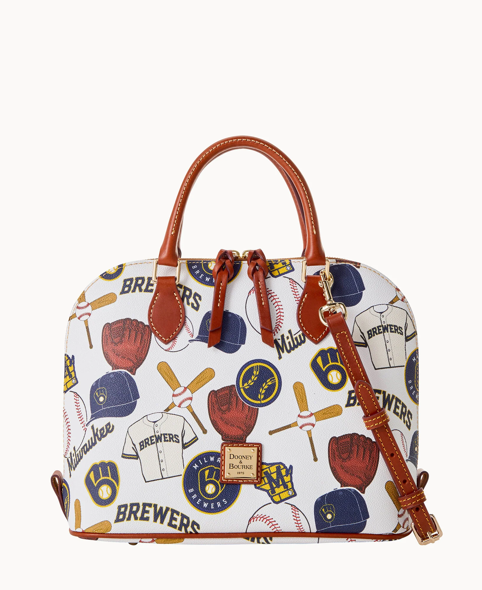 MLB Brewers Zip Zip Satchel