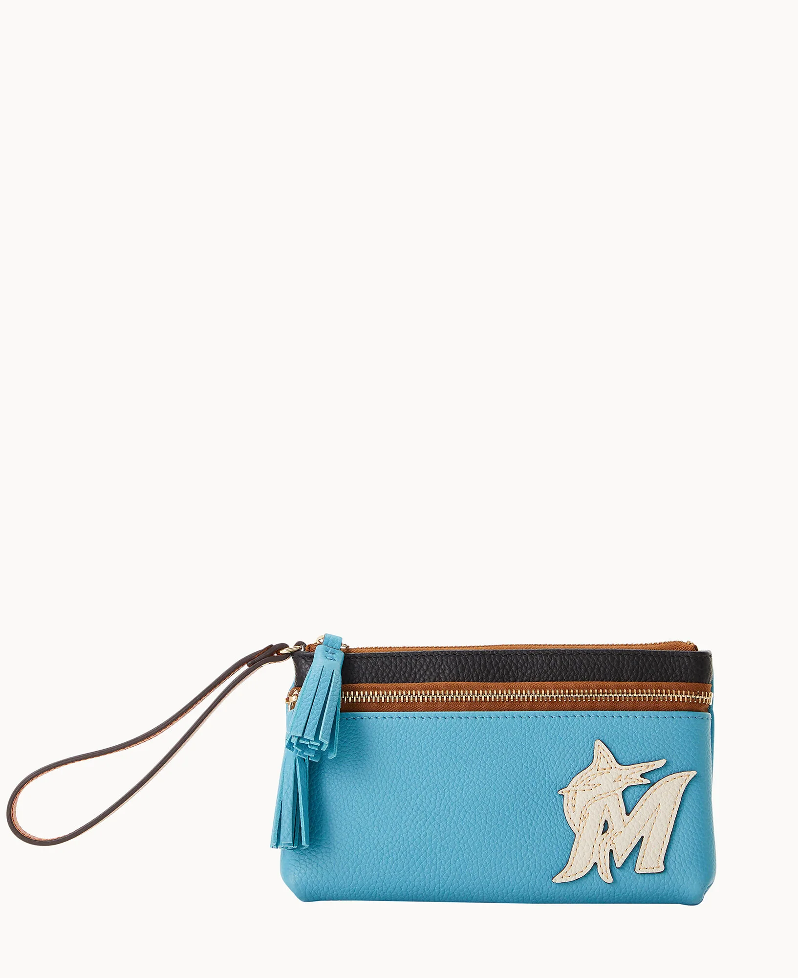 MLB Marlins Double Zip Wristlet