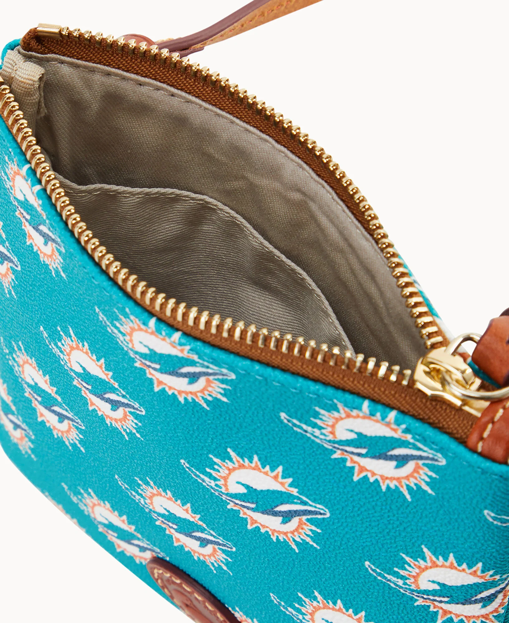 NFL Dolphins Small North South Top Zip Crossbody - Image 3