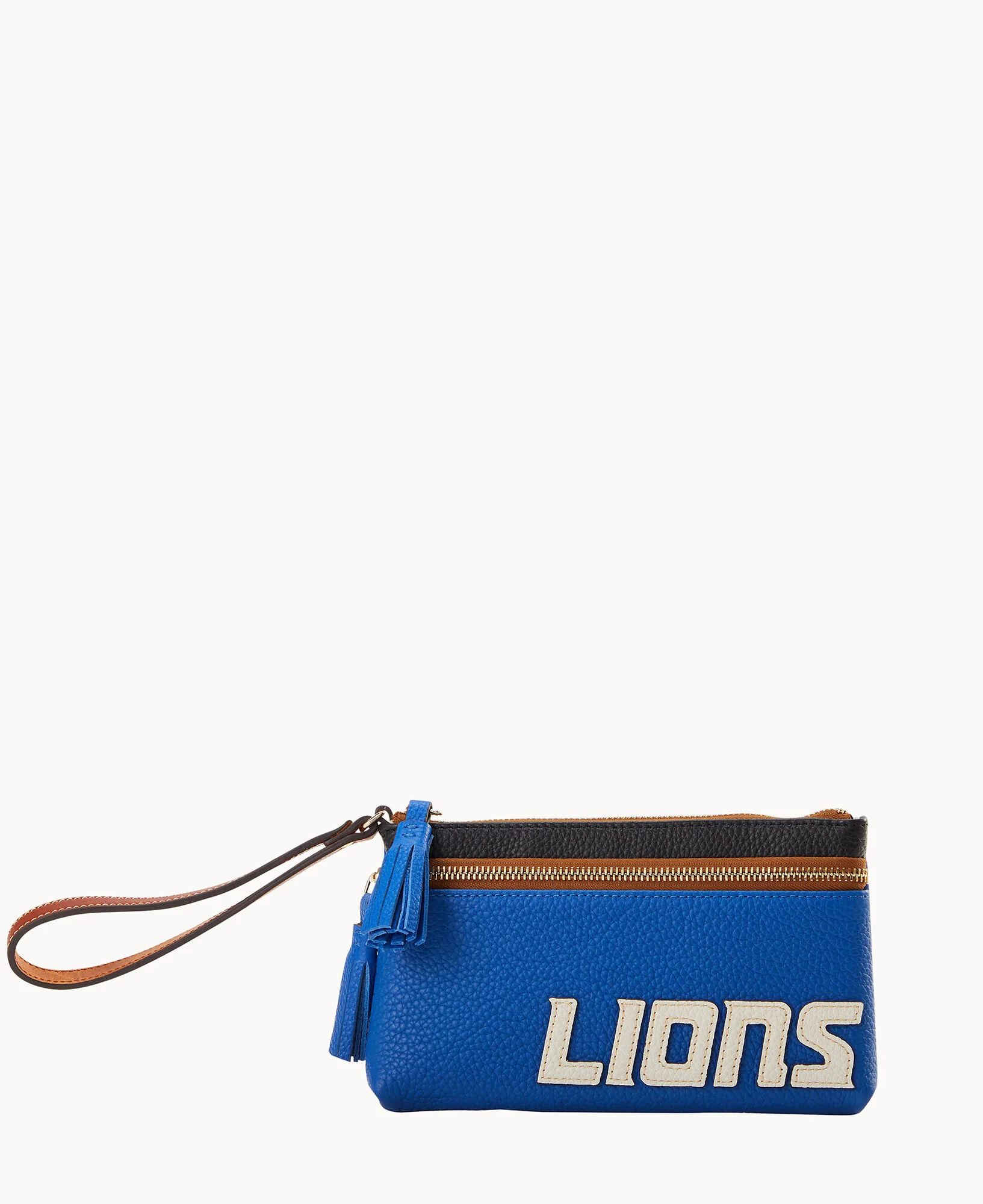 NFL Lions Double Zip Wristlet