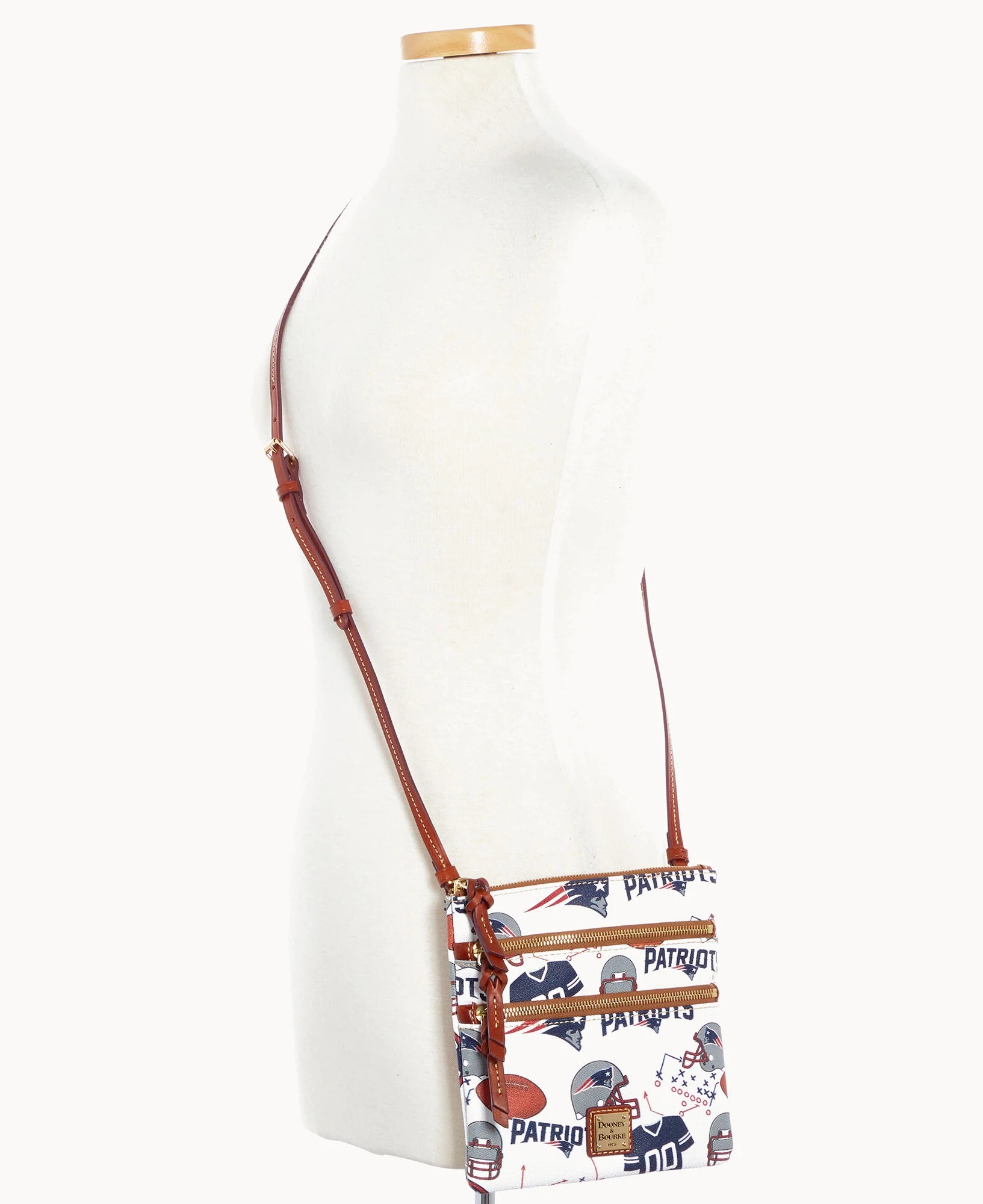 NFL Patriots North South Triple Zip Crossbody - Image 3