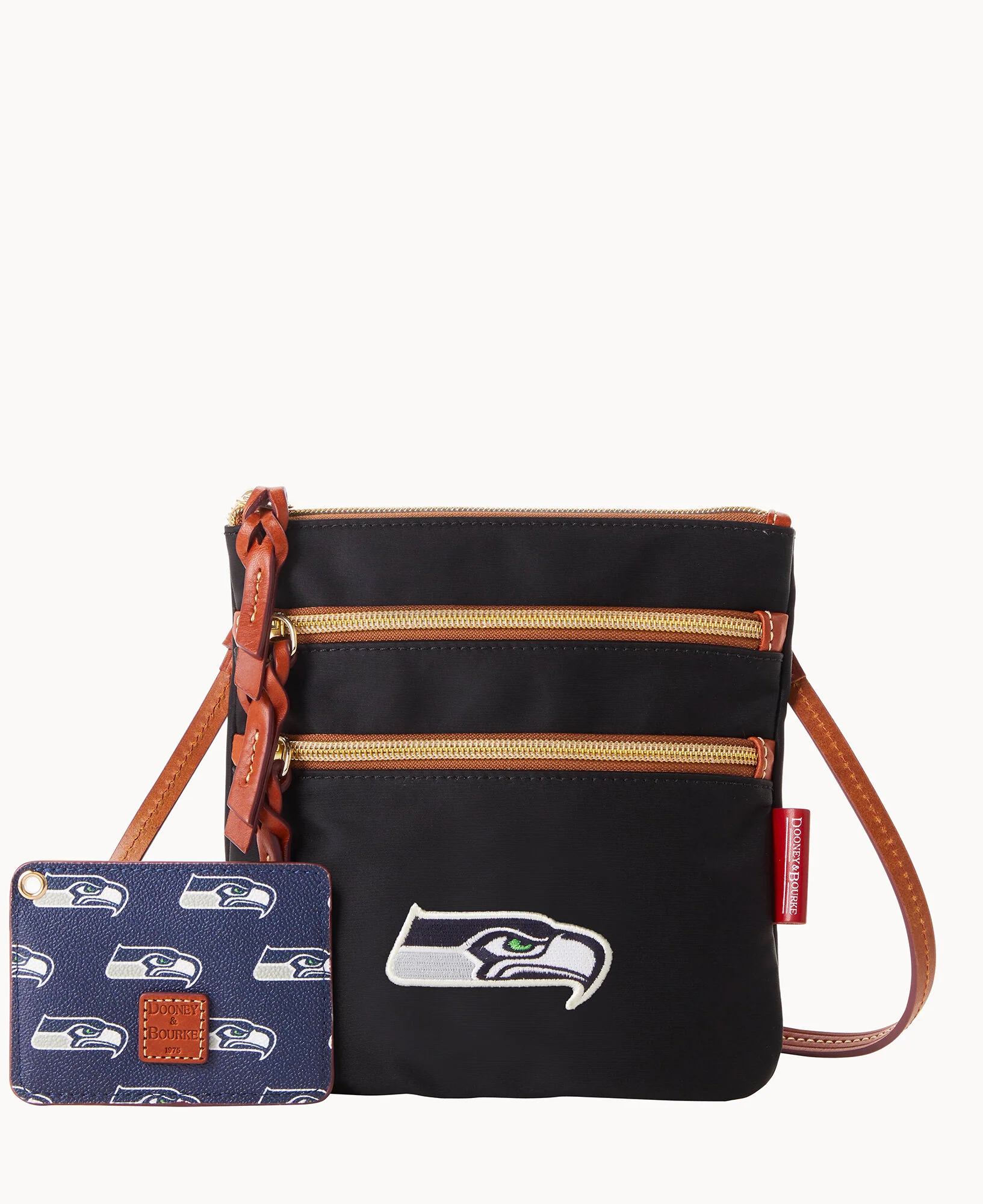 NFL Seahawks North South Triple Zip w ID holder