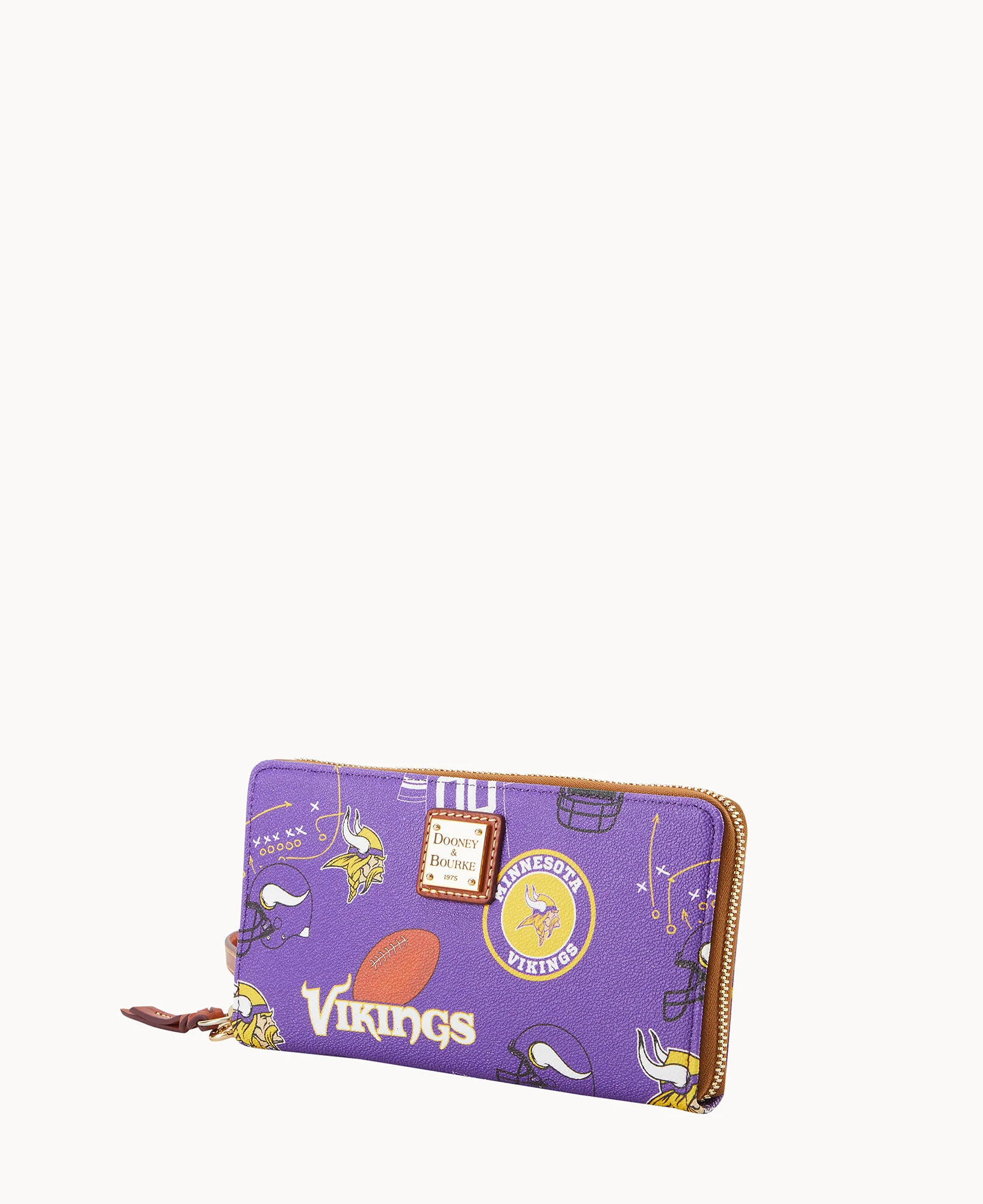 NFL Vikings Large Zip Around Wristlet - Image 2