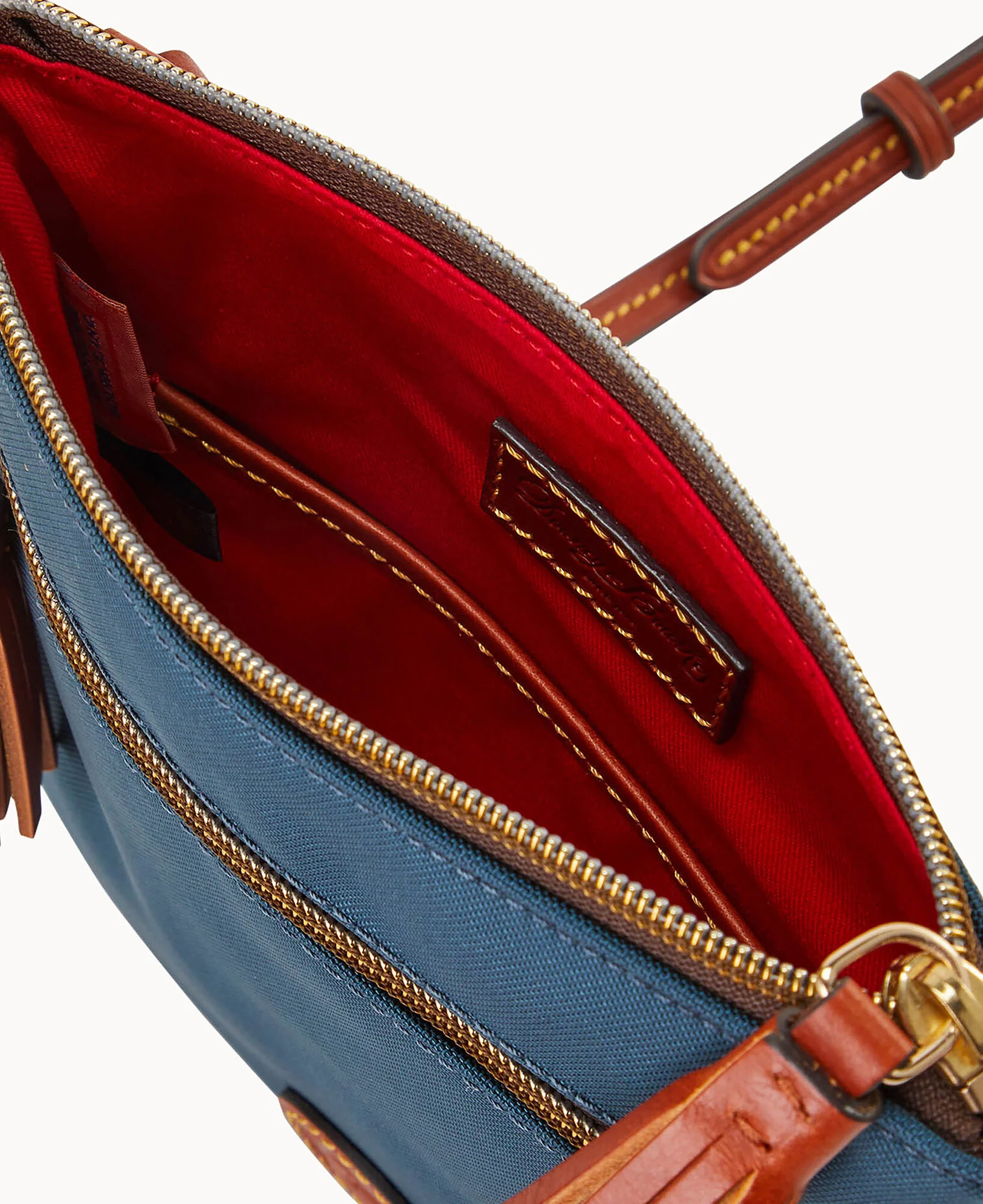 Nylon Double Zip Tassel Crossbody - Image 11