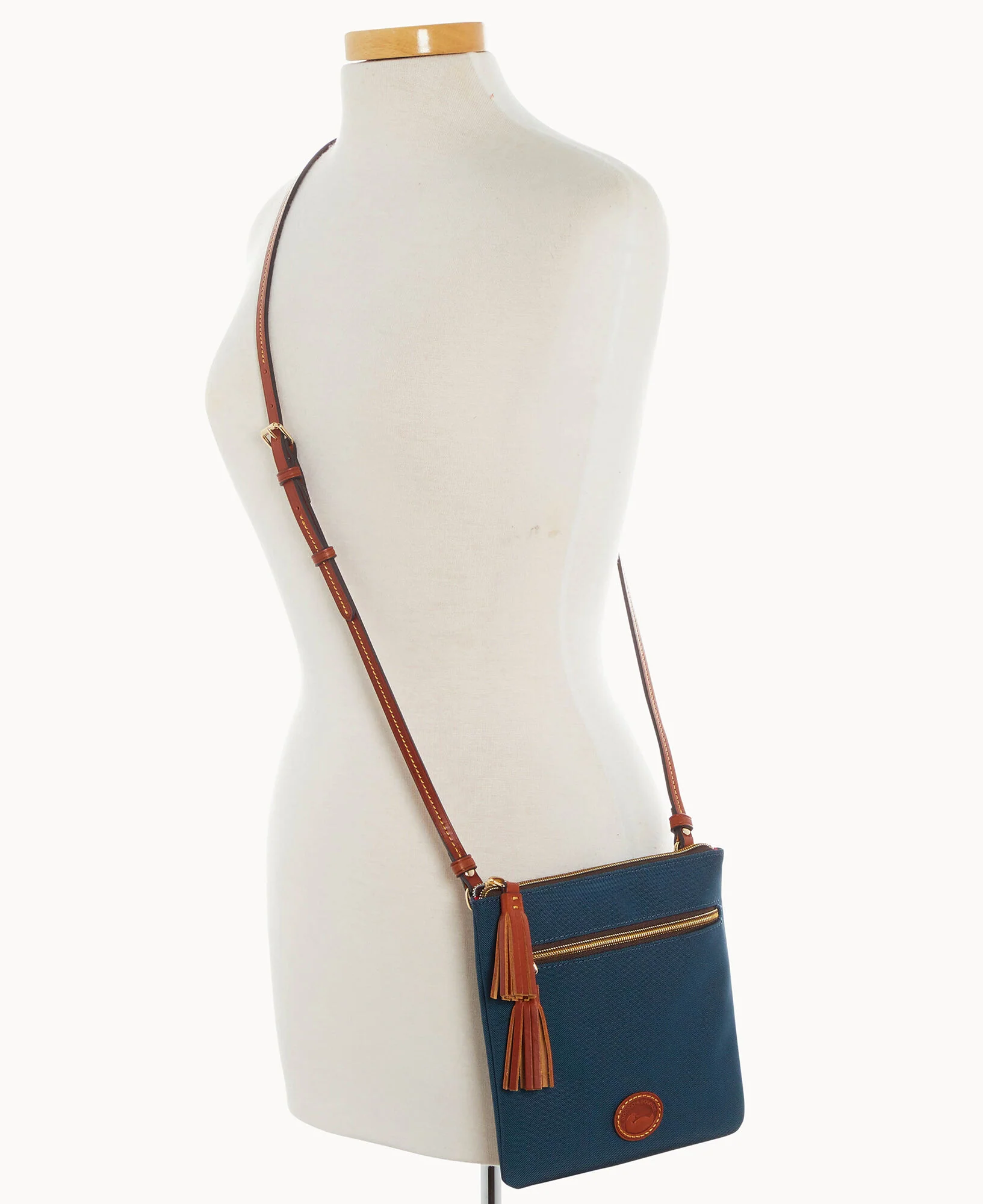 Nylon Double Zip Tassel Crossbody - Image 12