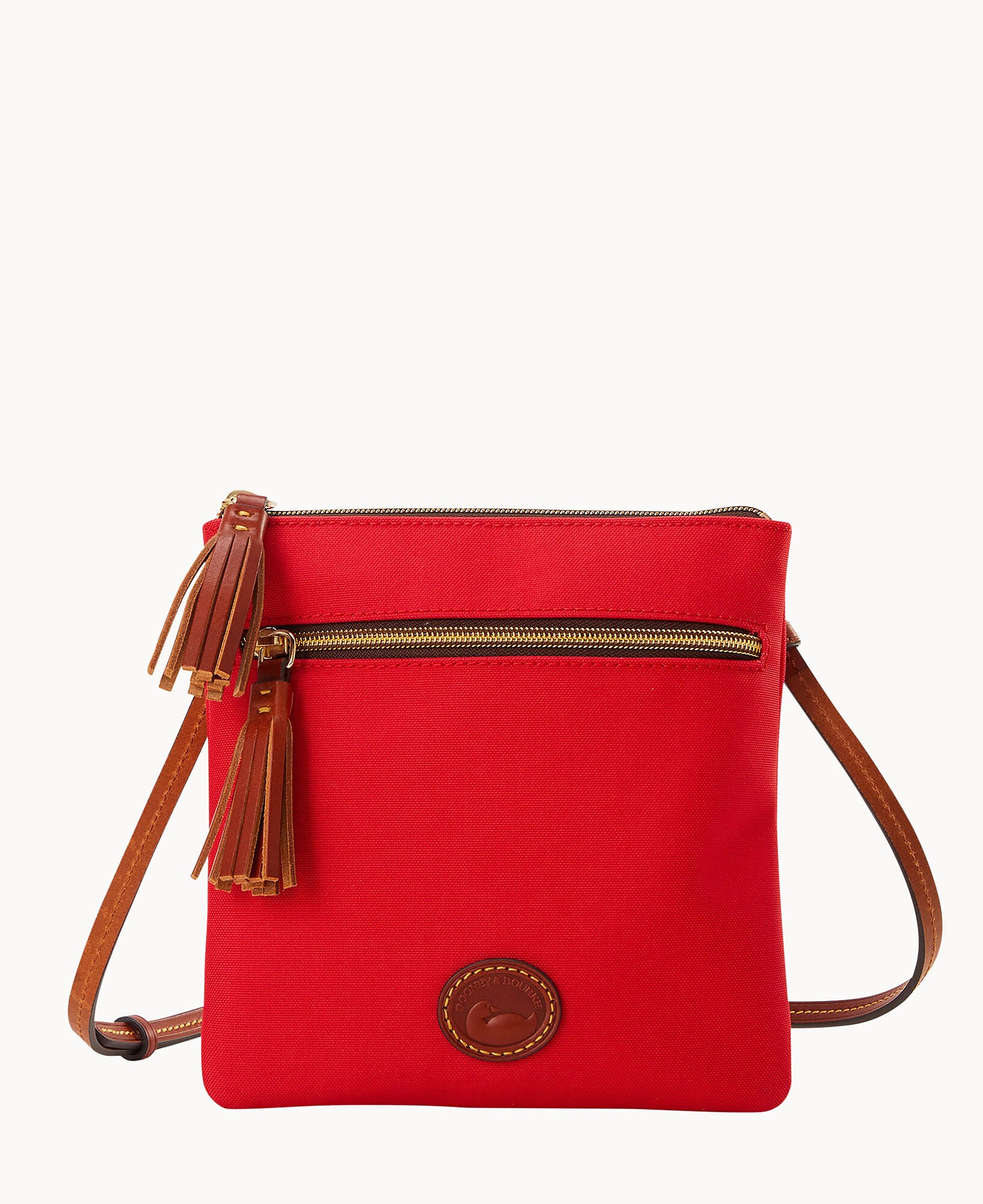 Nylon Double Zip Tassel Crossbody - Image 13