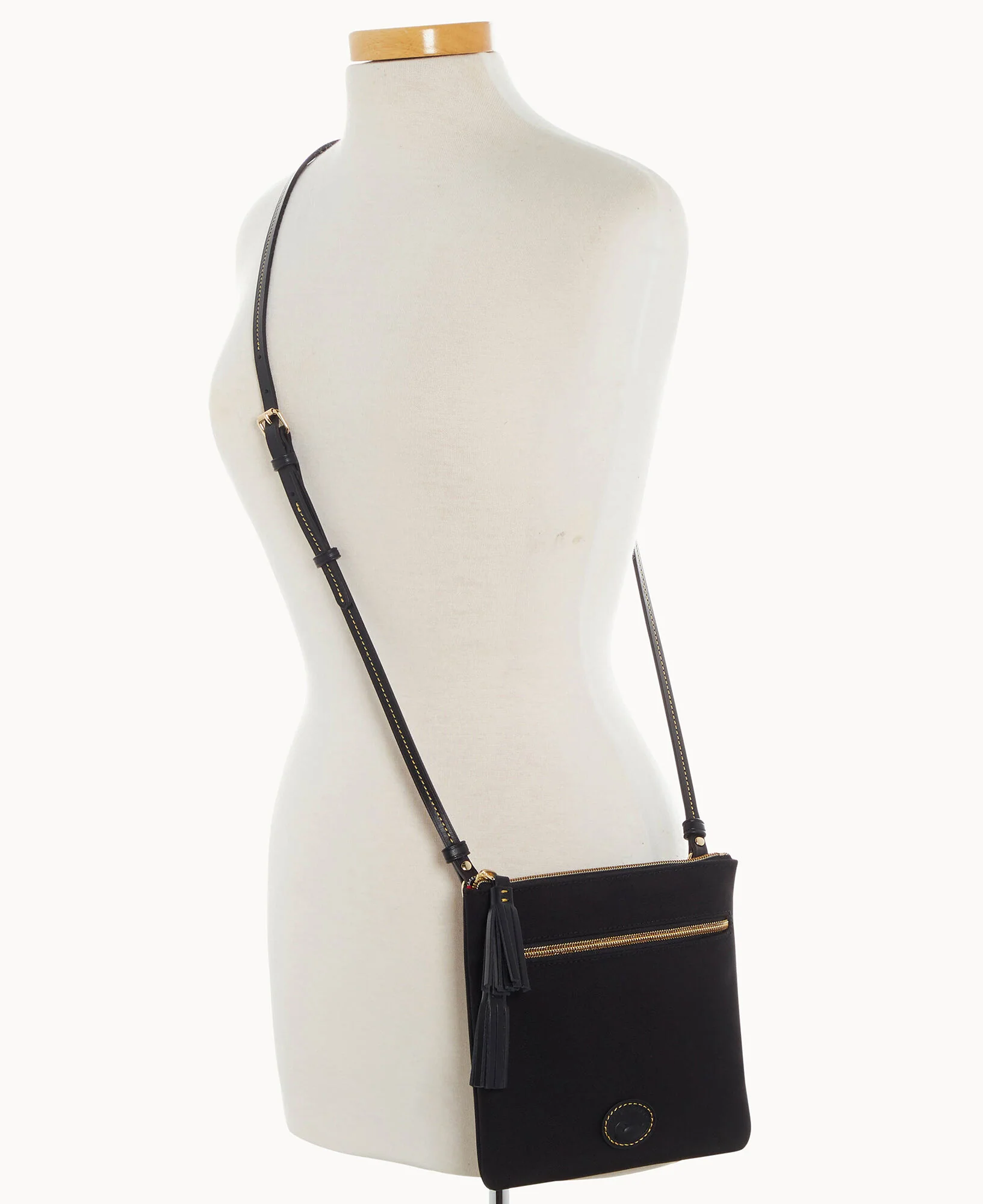 Nylon Double Zip Tassel Crossbody - Image 4