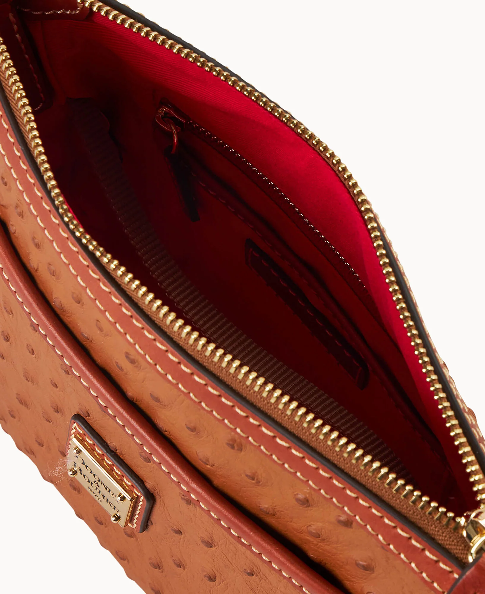 Ostrich East West Pocket Crossbody - Image 7
