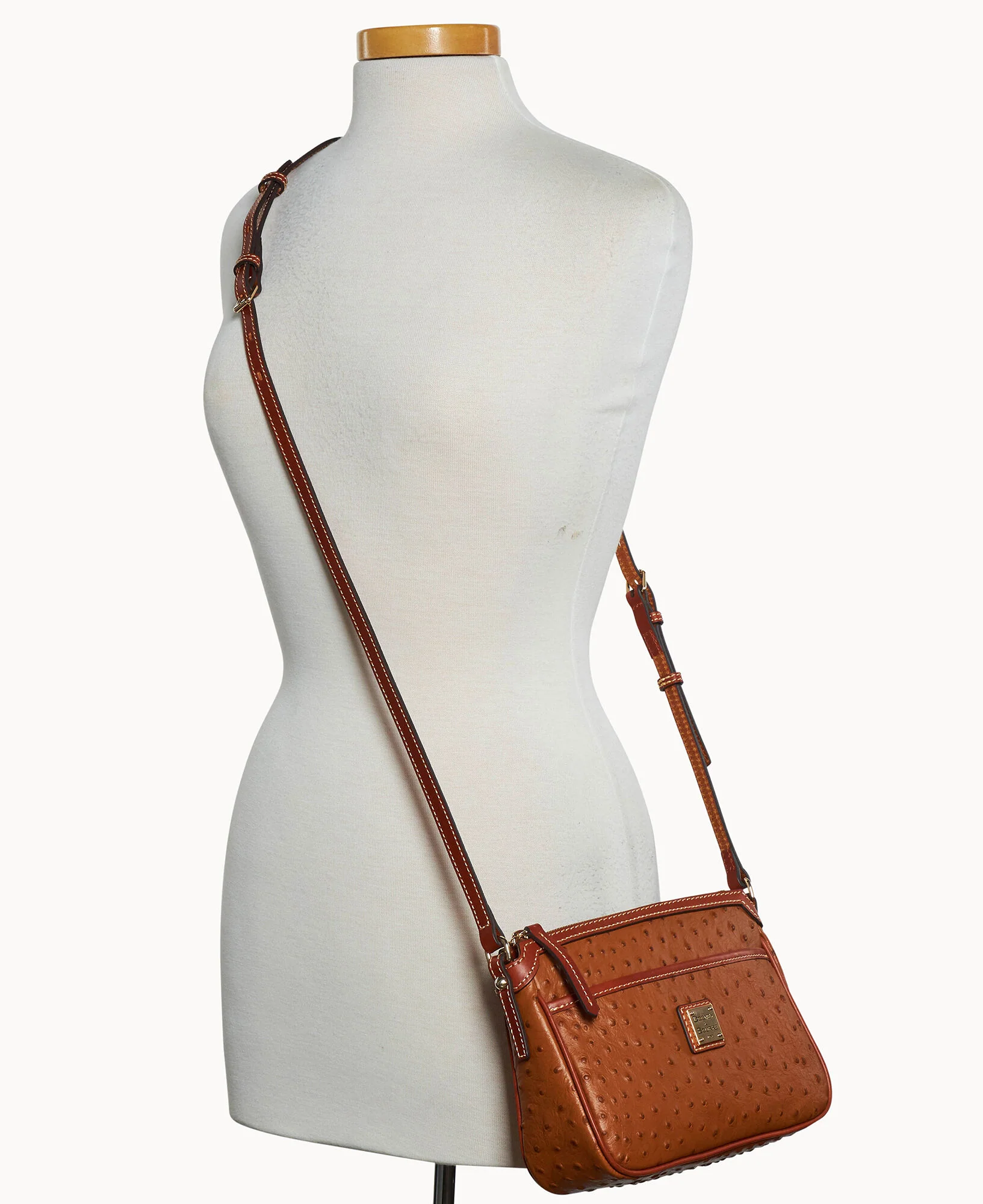 Ostrich East West Pocket Crossbody - Image 8
