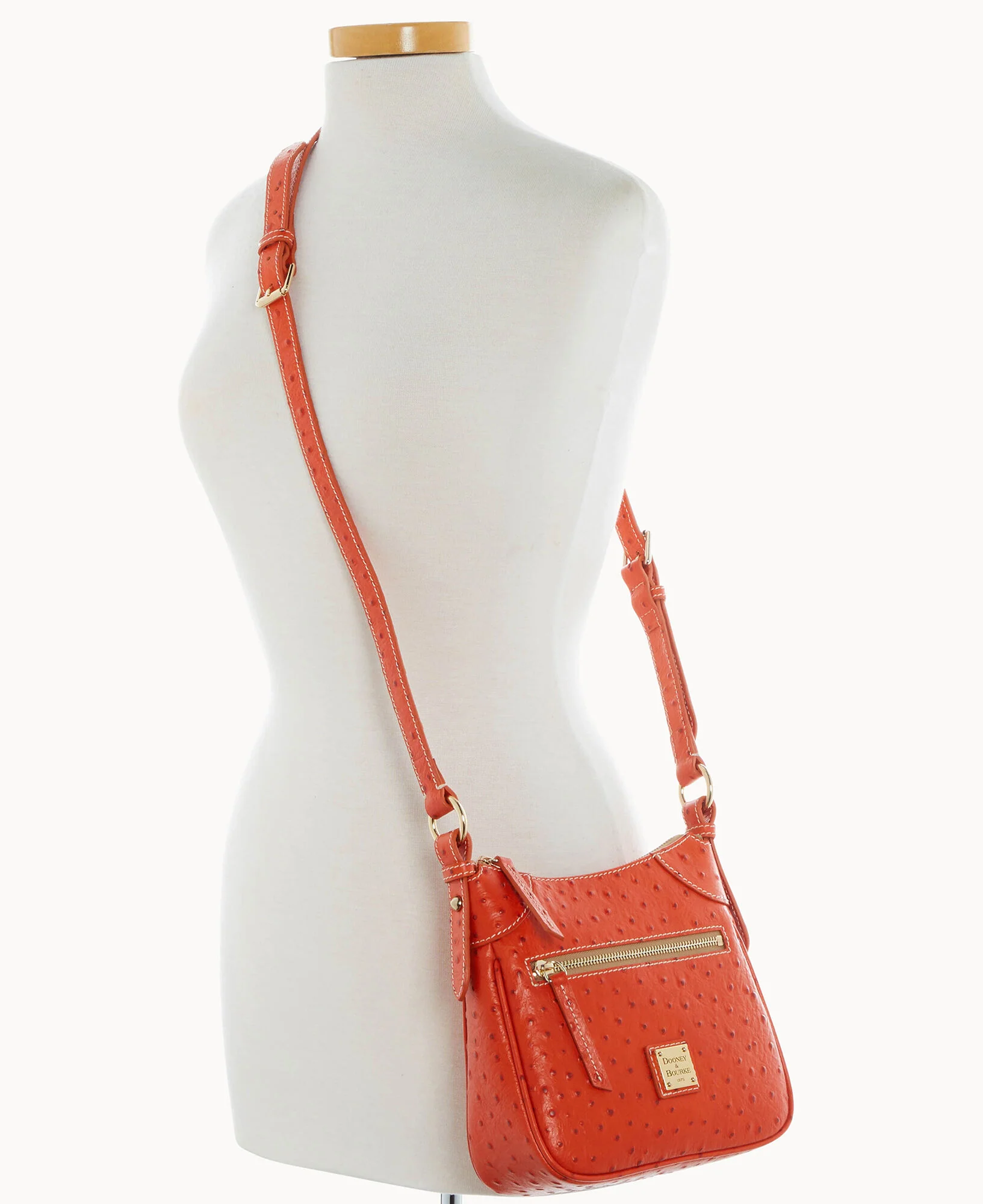 Ostrich Front Zip Crossbody - Image 11