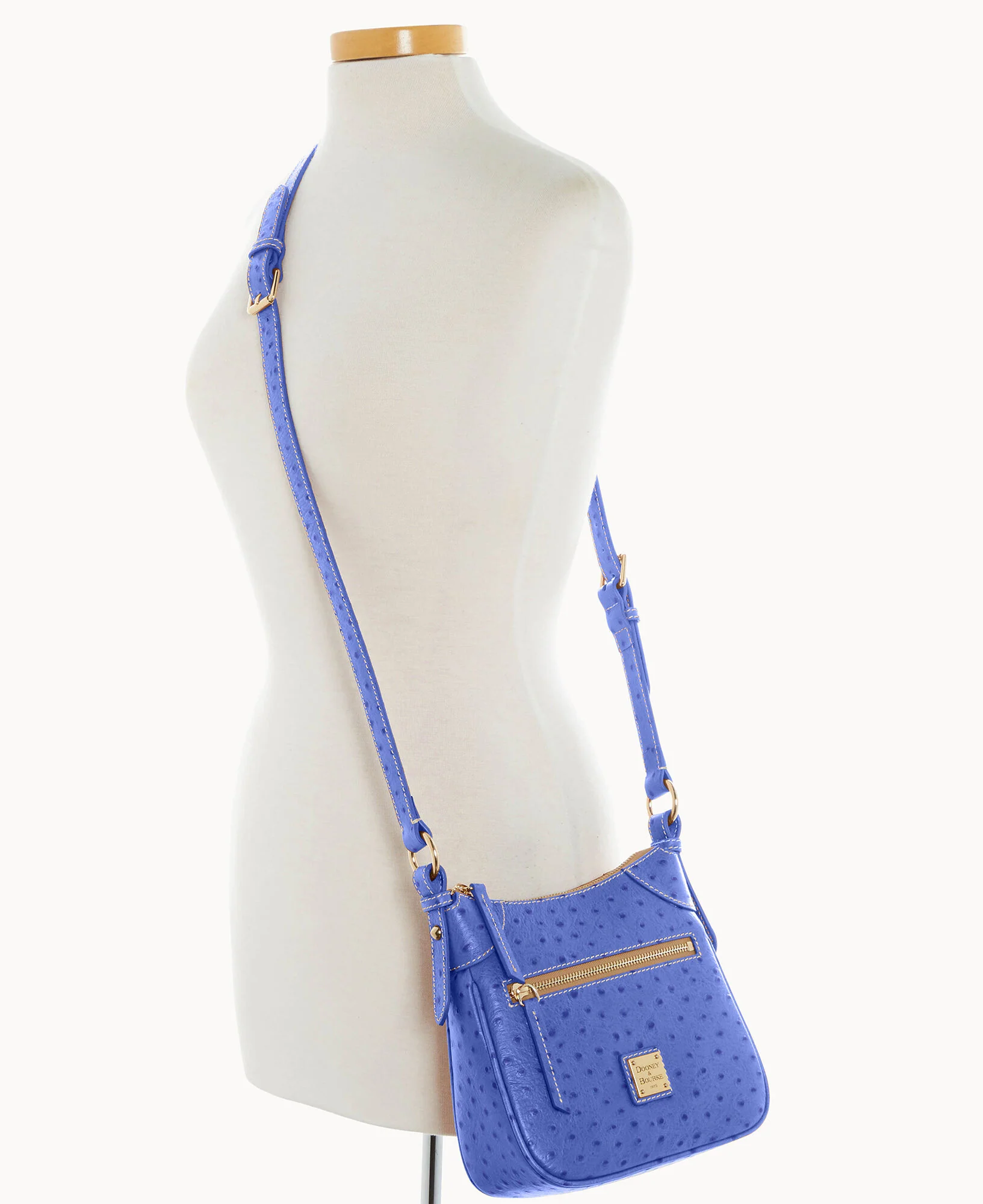 Ostrich Front Zip Crossbody - Image 3
