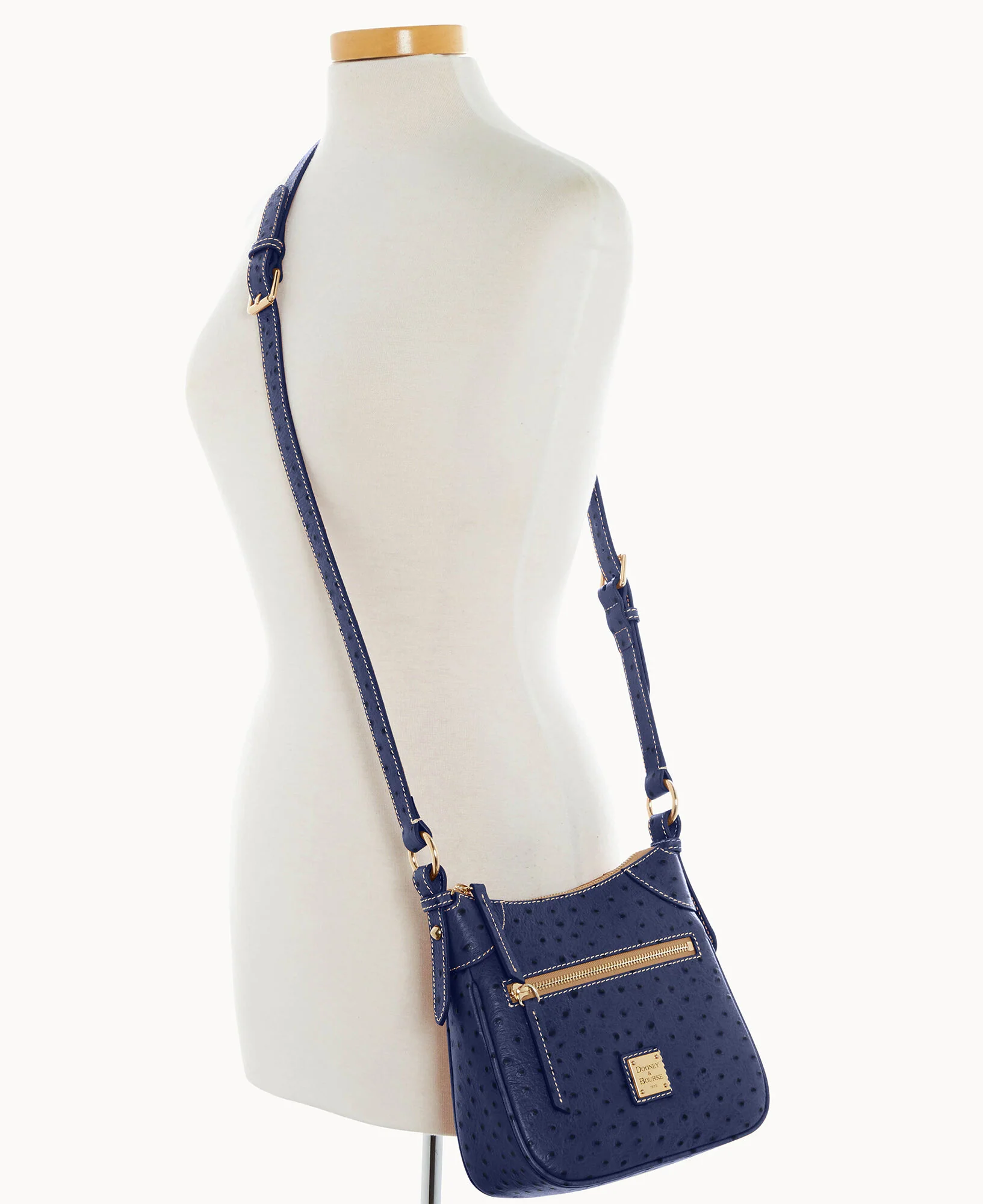 Ostrich Front Zip Crossbody - Image 30