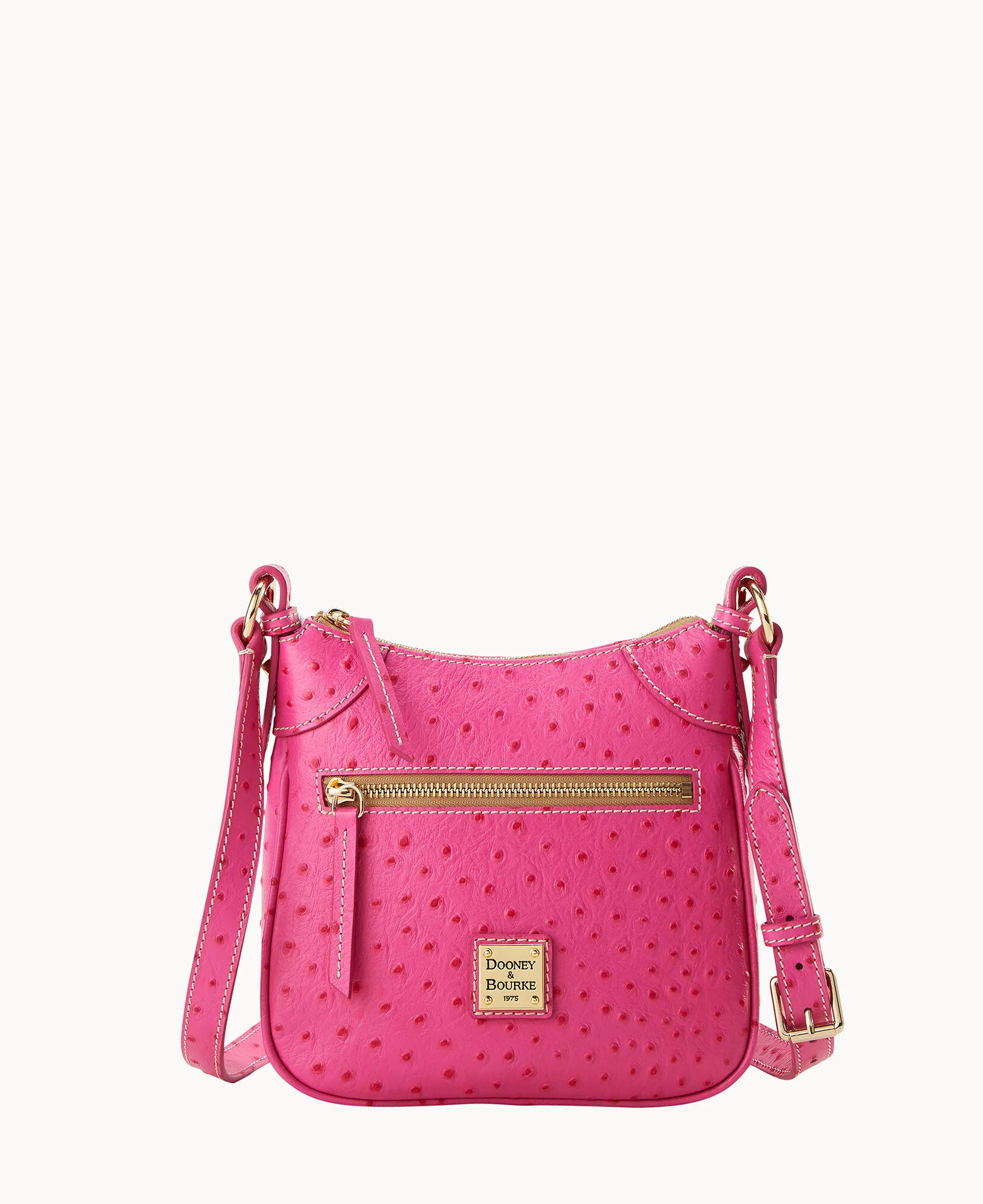 Ostrich Front Zip Crossbody - Image 4