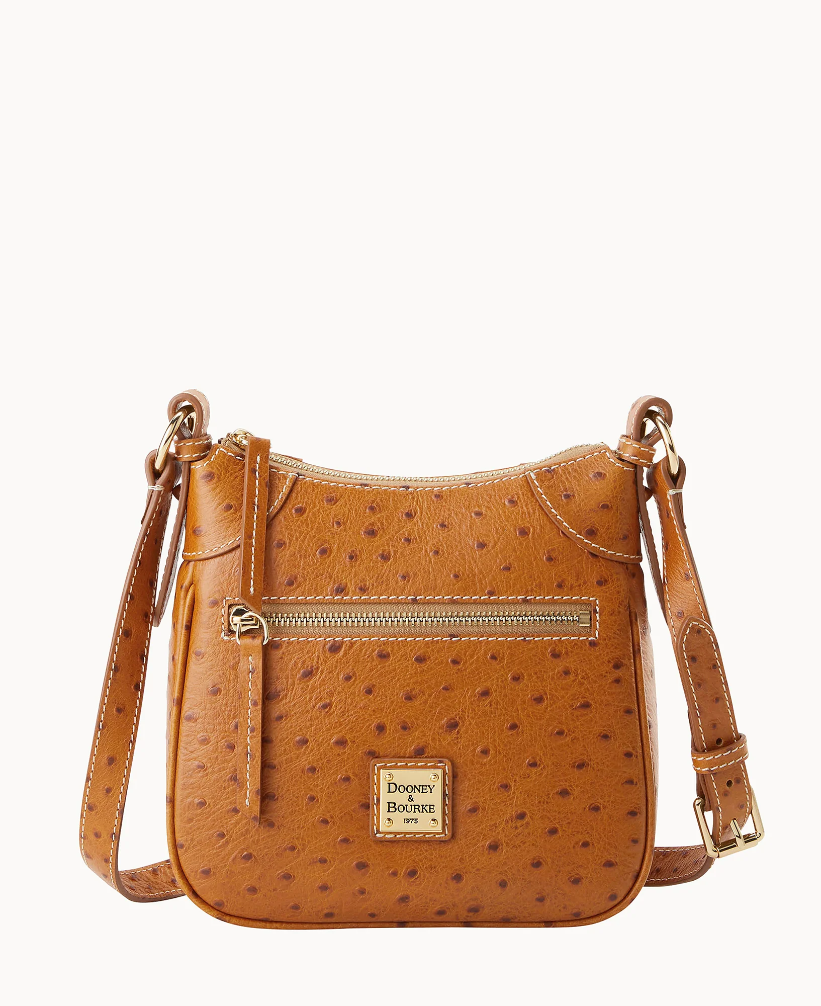 Ostrich Front Zip Crossbody - Image 43