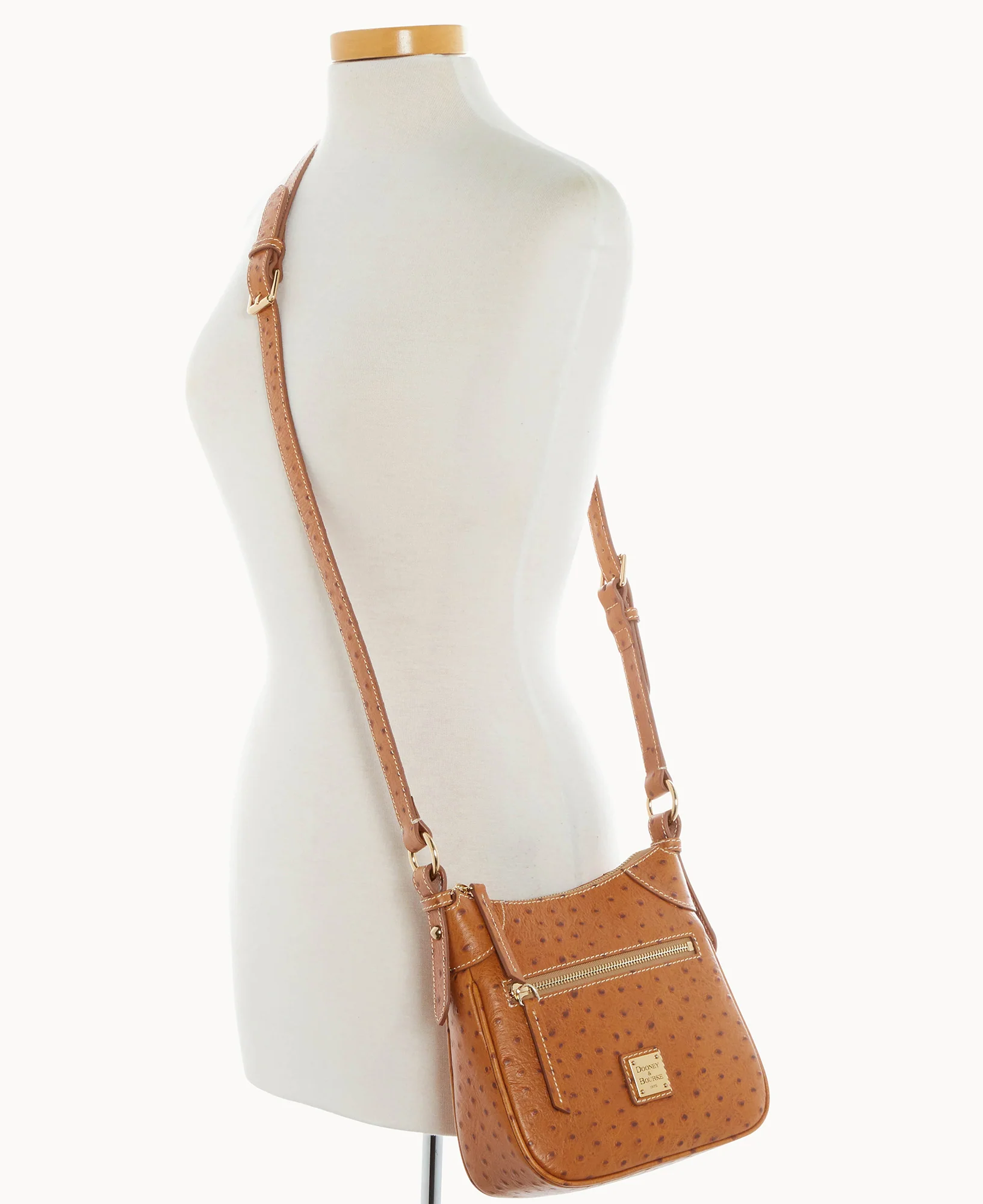 Ostrich Front Zip Crossbody - Image 46