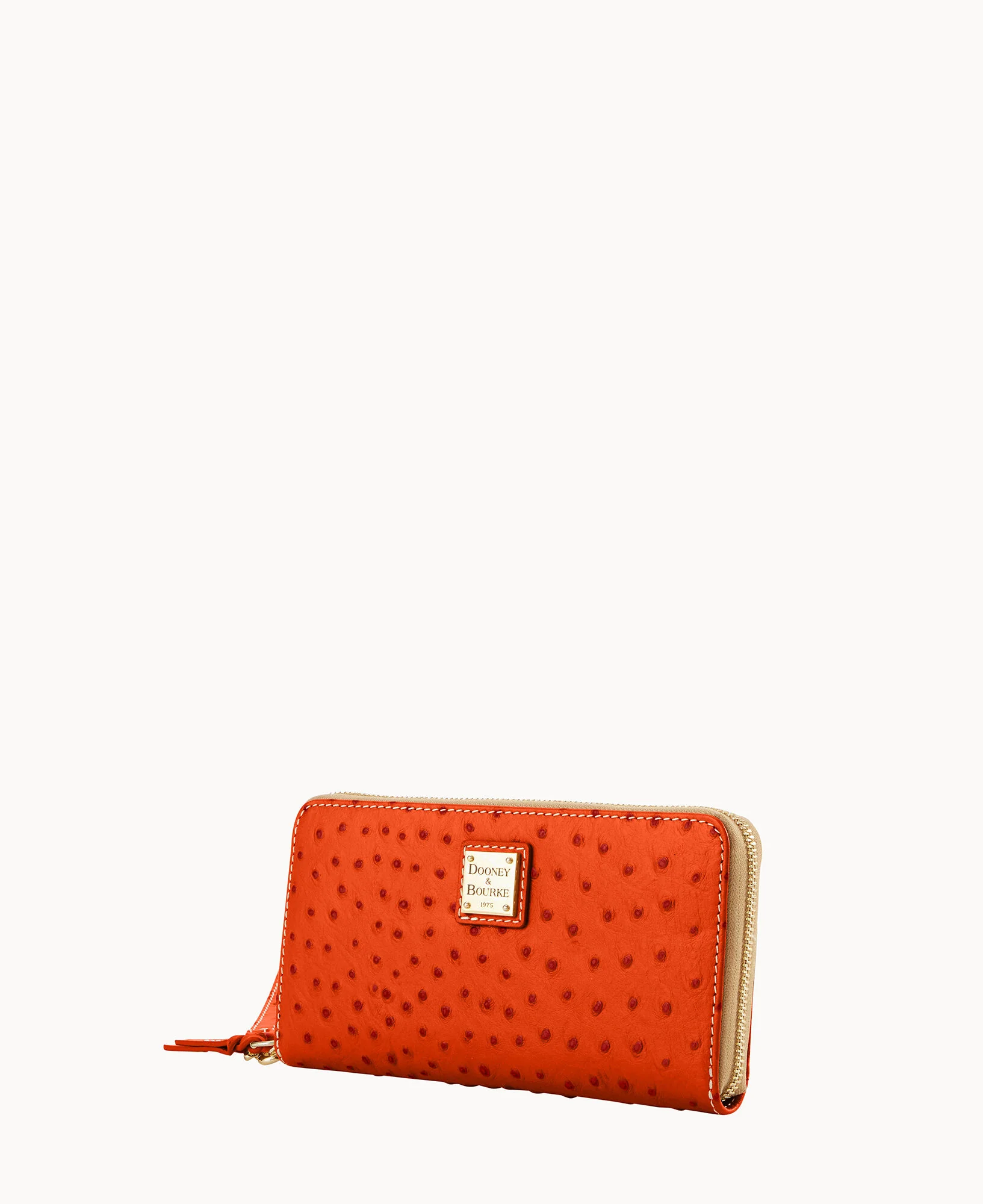 Ostrich Large Zip Around Wristlet - Image 14