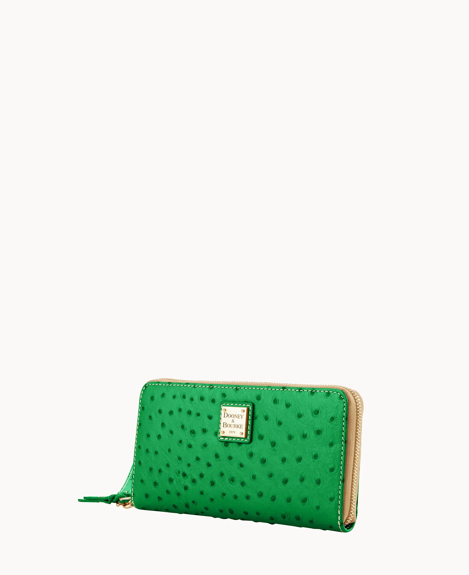 Ostrich Large Zip Around Wristlet - Image 21
