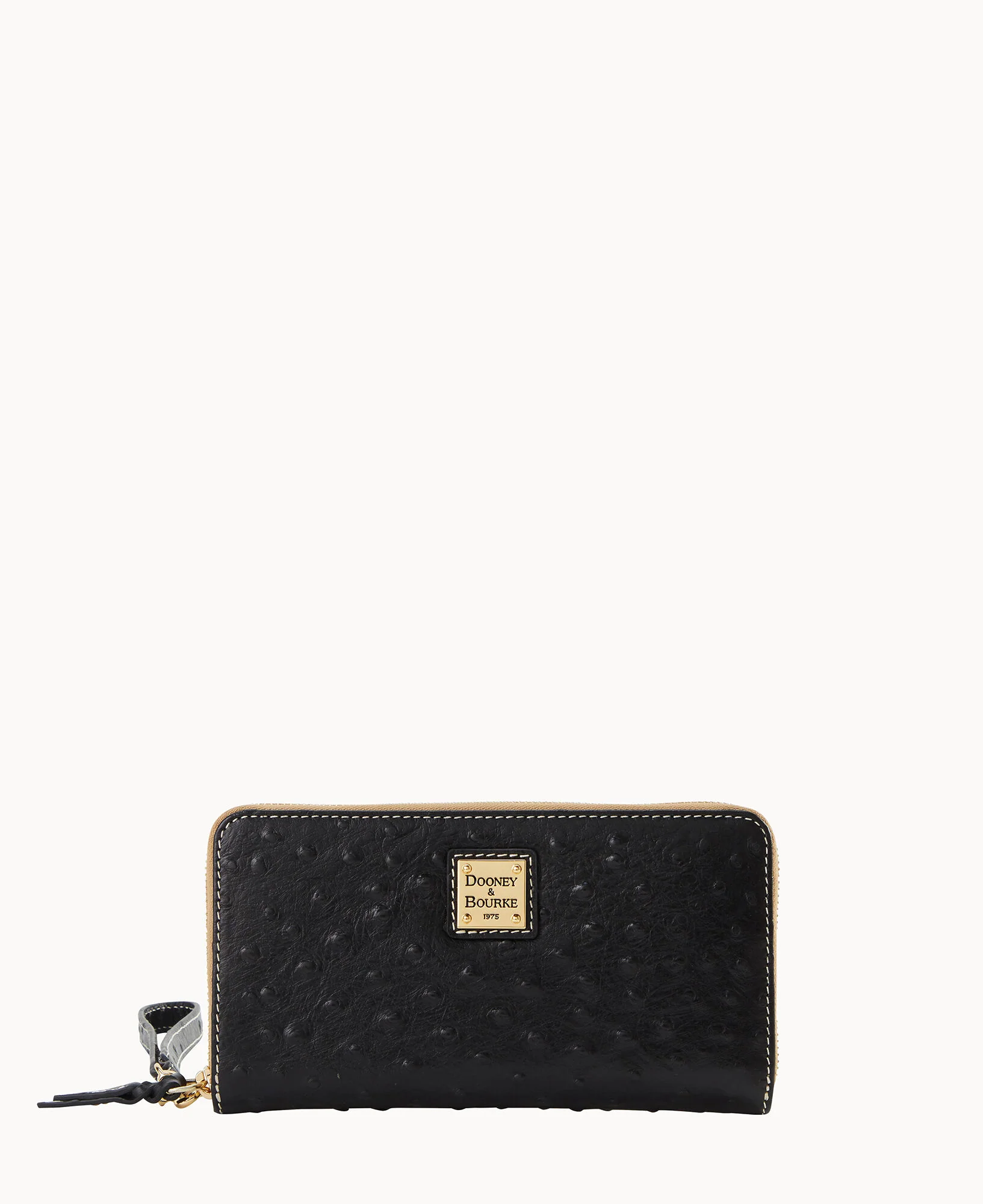Ostrich Large Zip Around Wristlet - Image 4