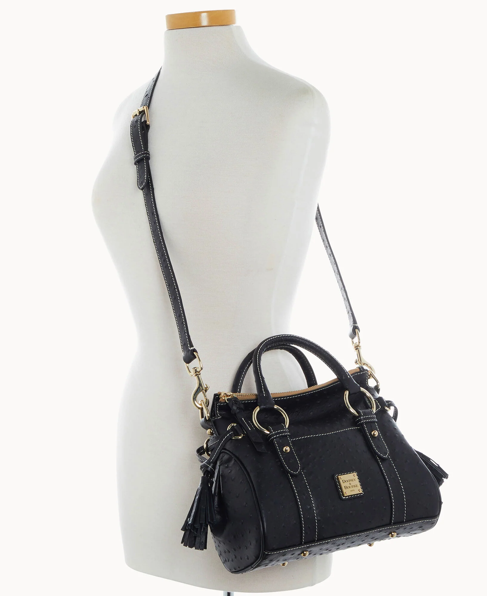 Ostrich Satchel With Pocket - Image 10