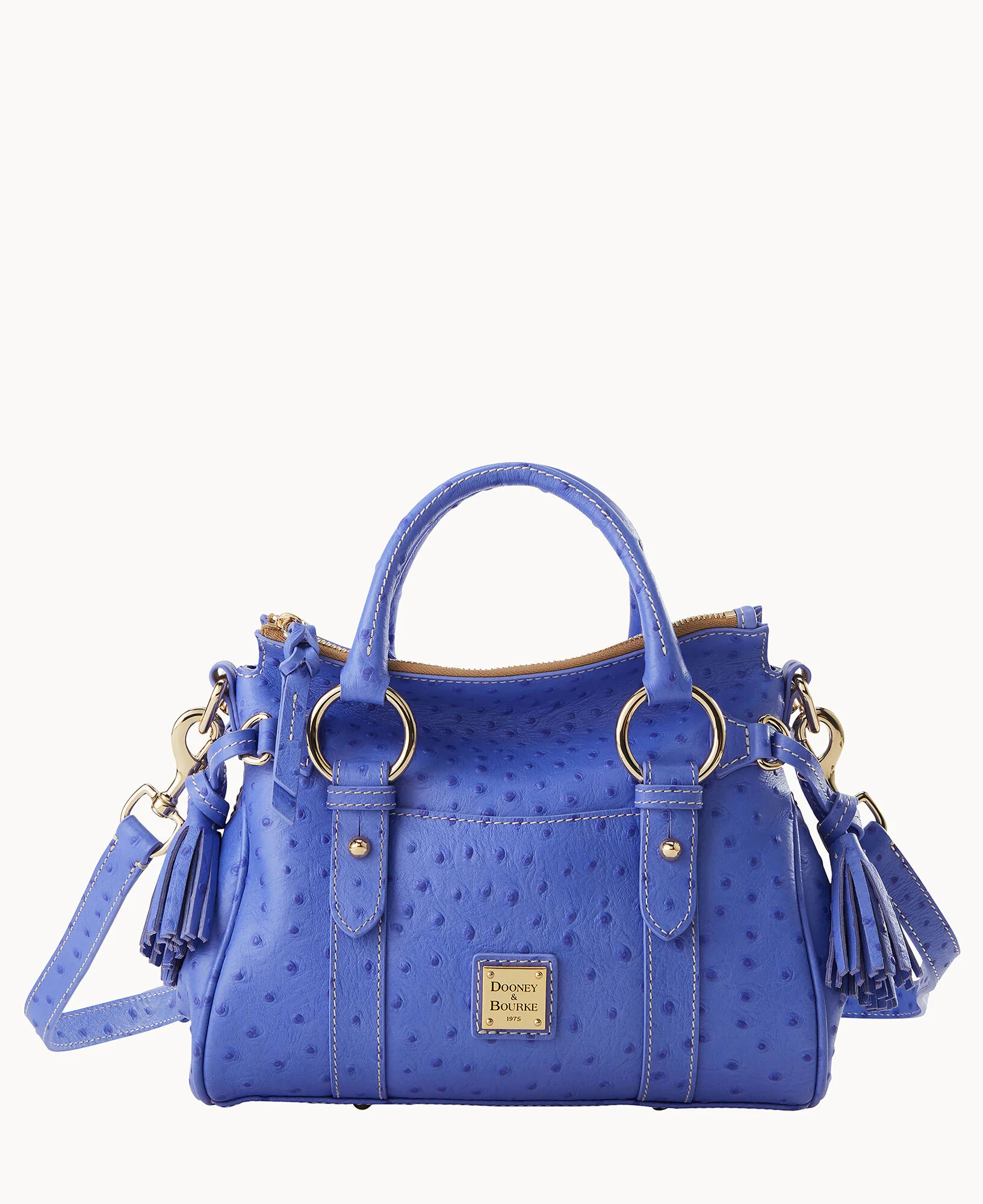 Ostrich Satchel With Pocket - Image 11