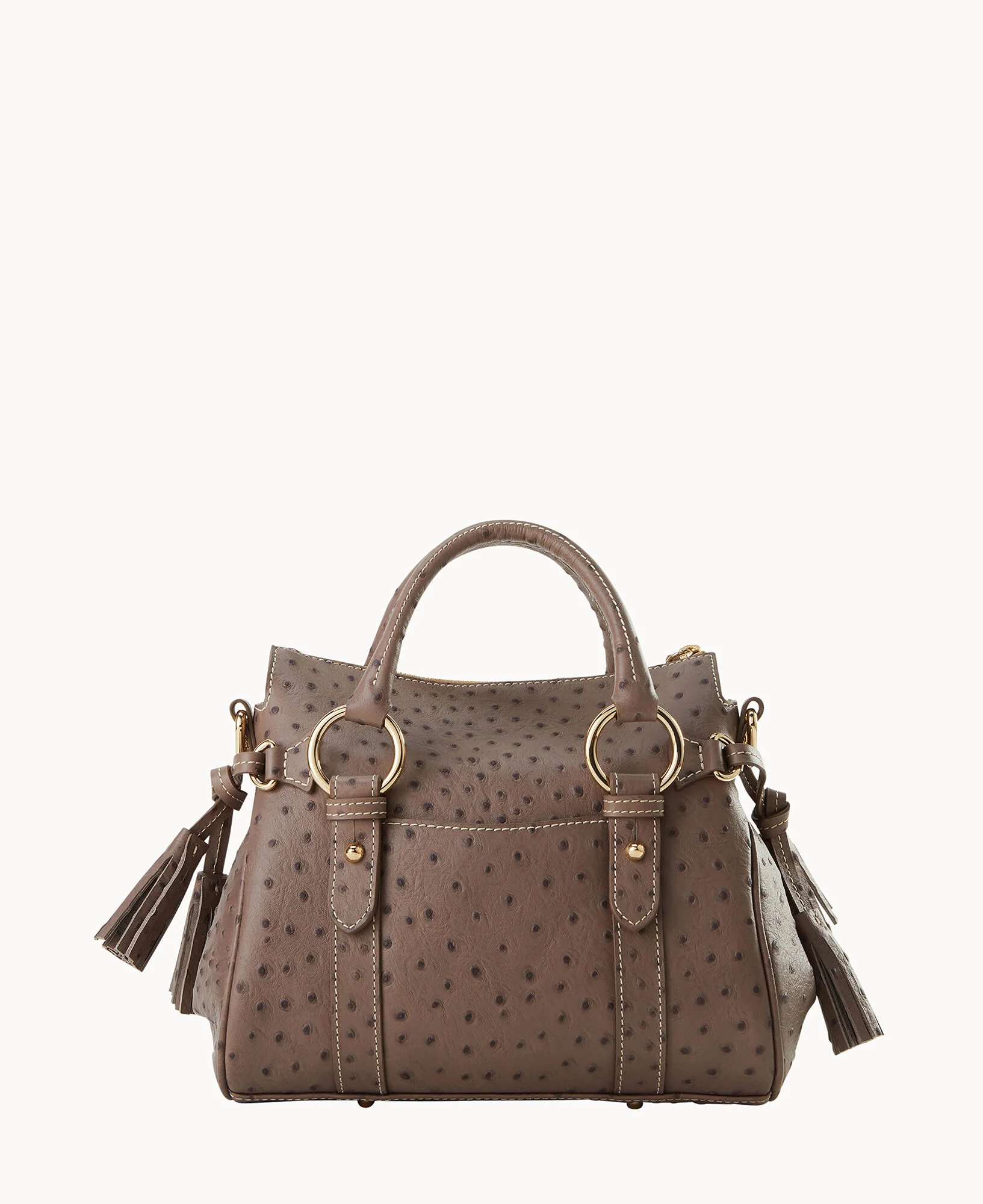 Ostrich Satchel With Pocket - Image 16