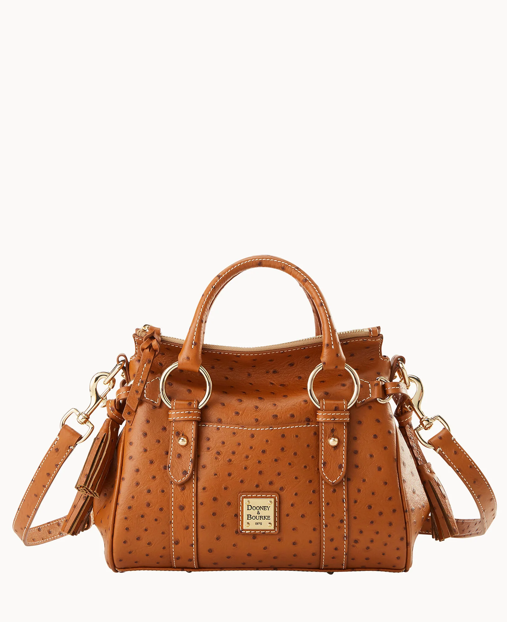 Ostrich Satchel With Pocket - Image 18