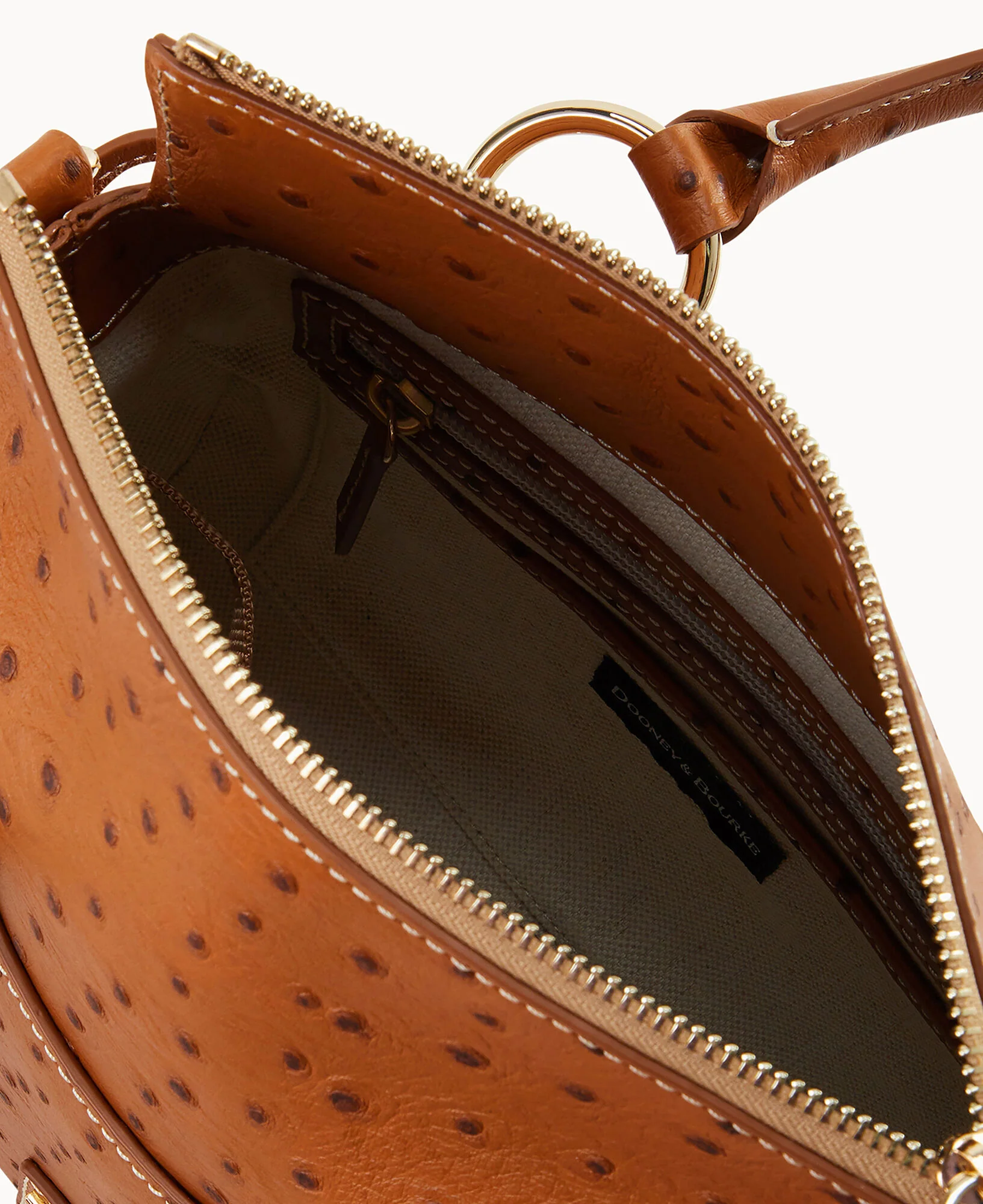 Ostrich Satchel With Pocket - Image 20
