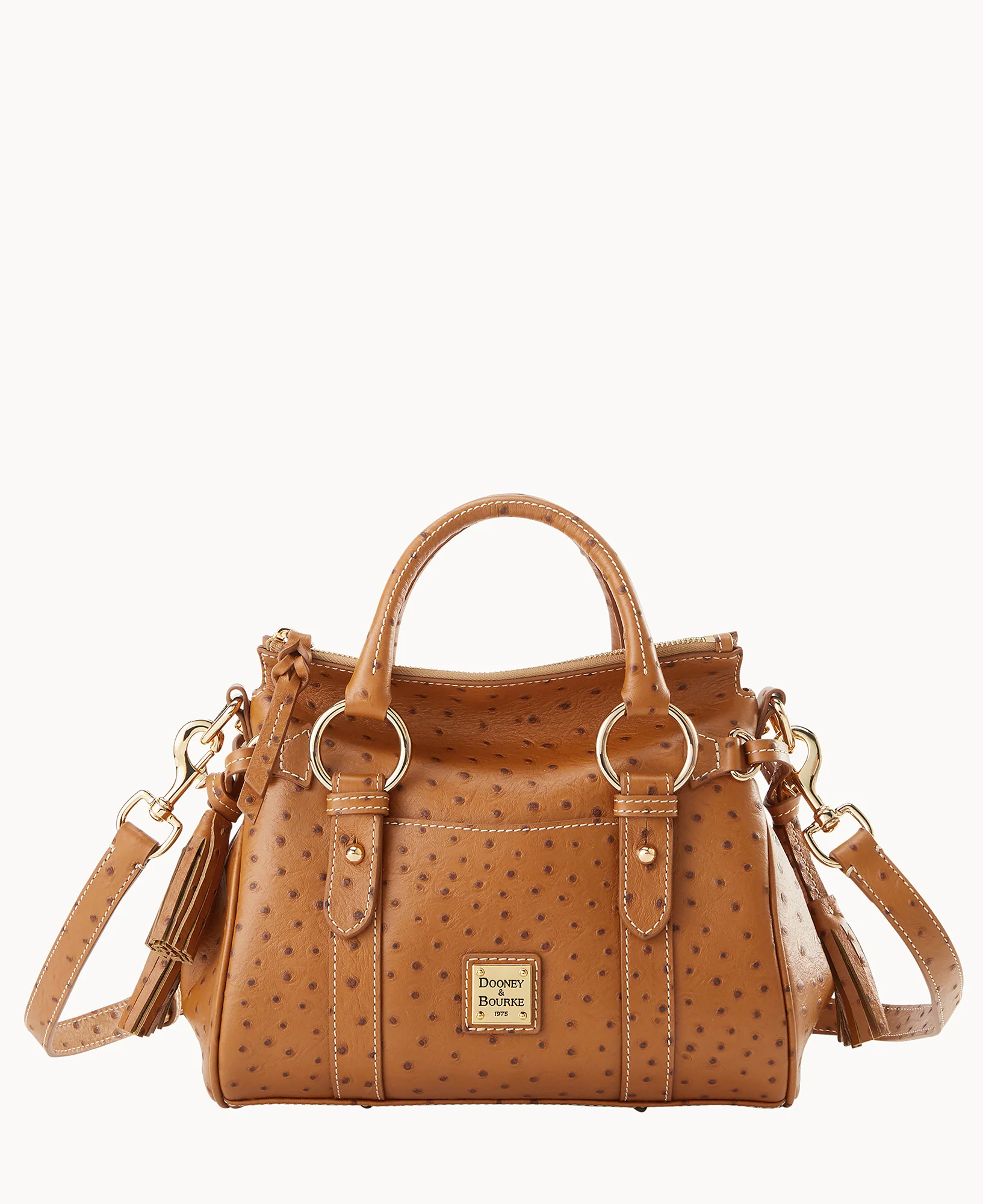 Ostrich Satchel With Pocket - Image 23