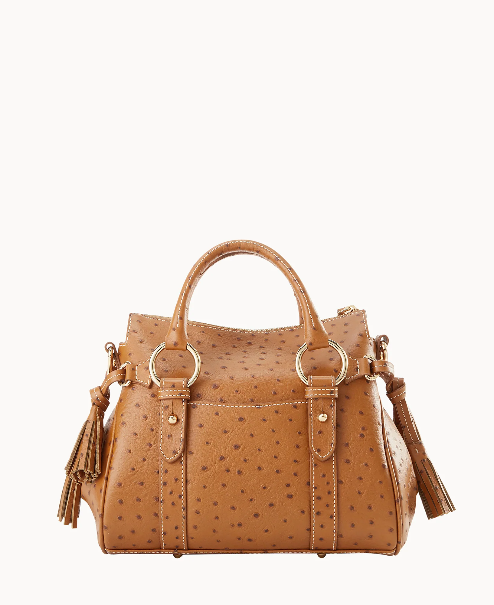 Ostrich Satchel With Pocket - Image 26