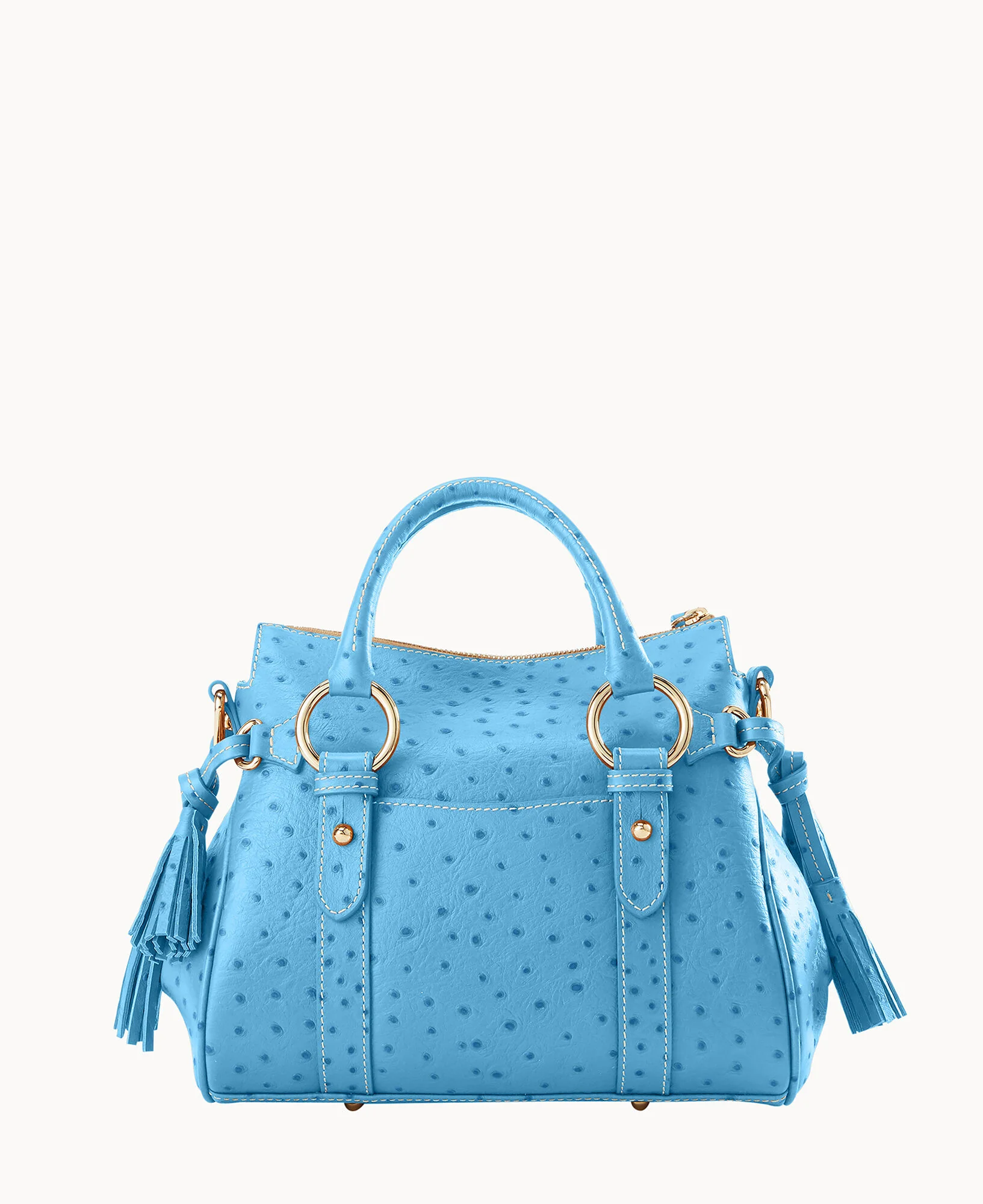 Ostrich Satchel With Pocket - Image 36