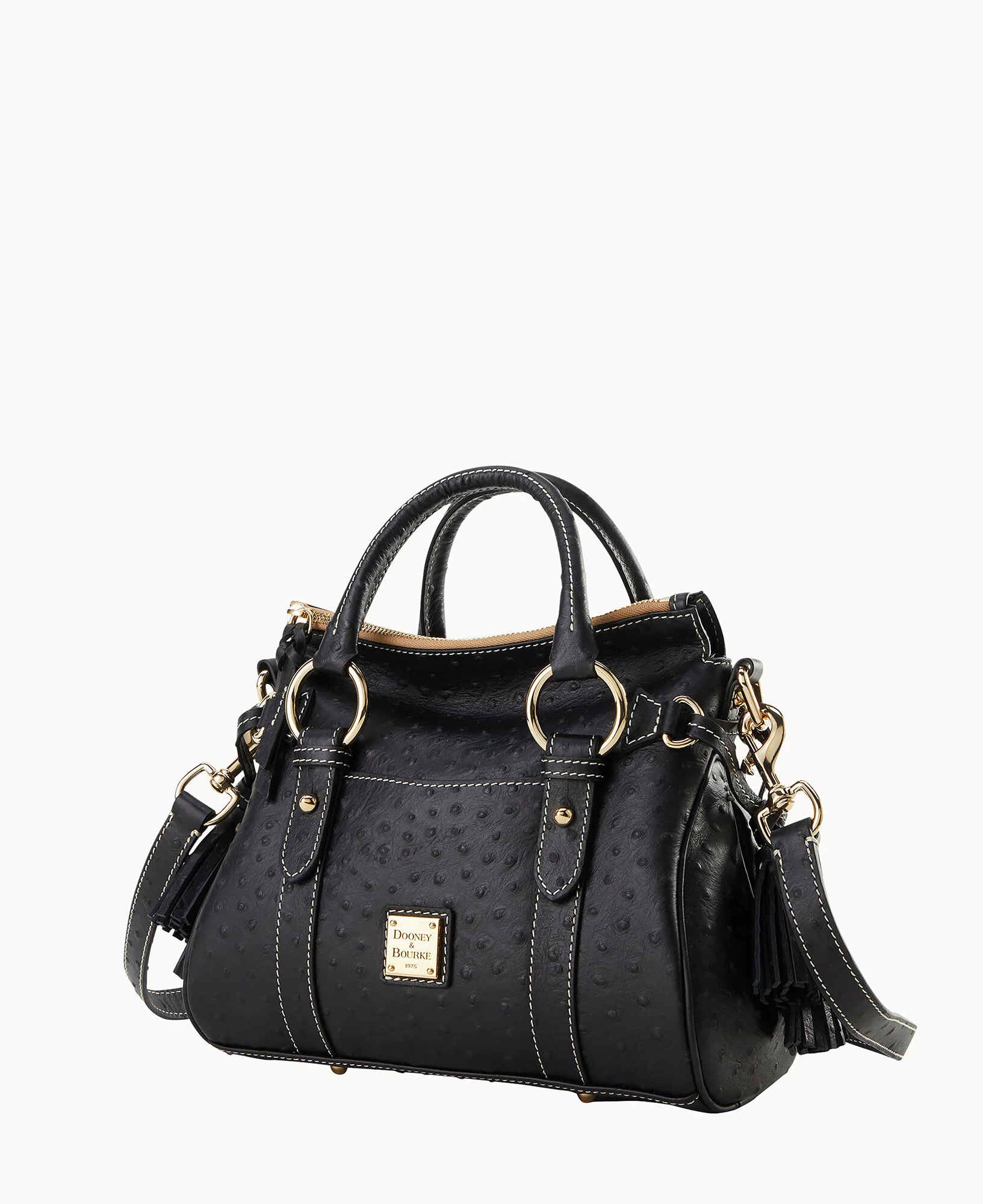 Ostrich Satchel With Pocket - Image 7