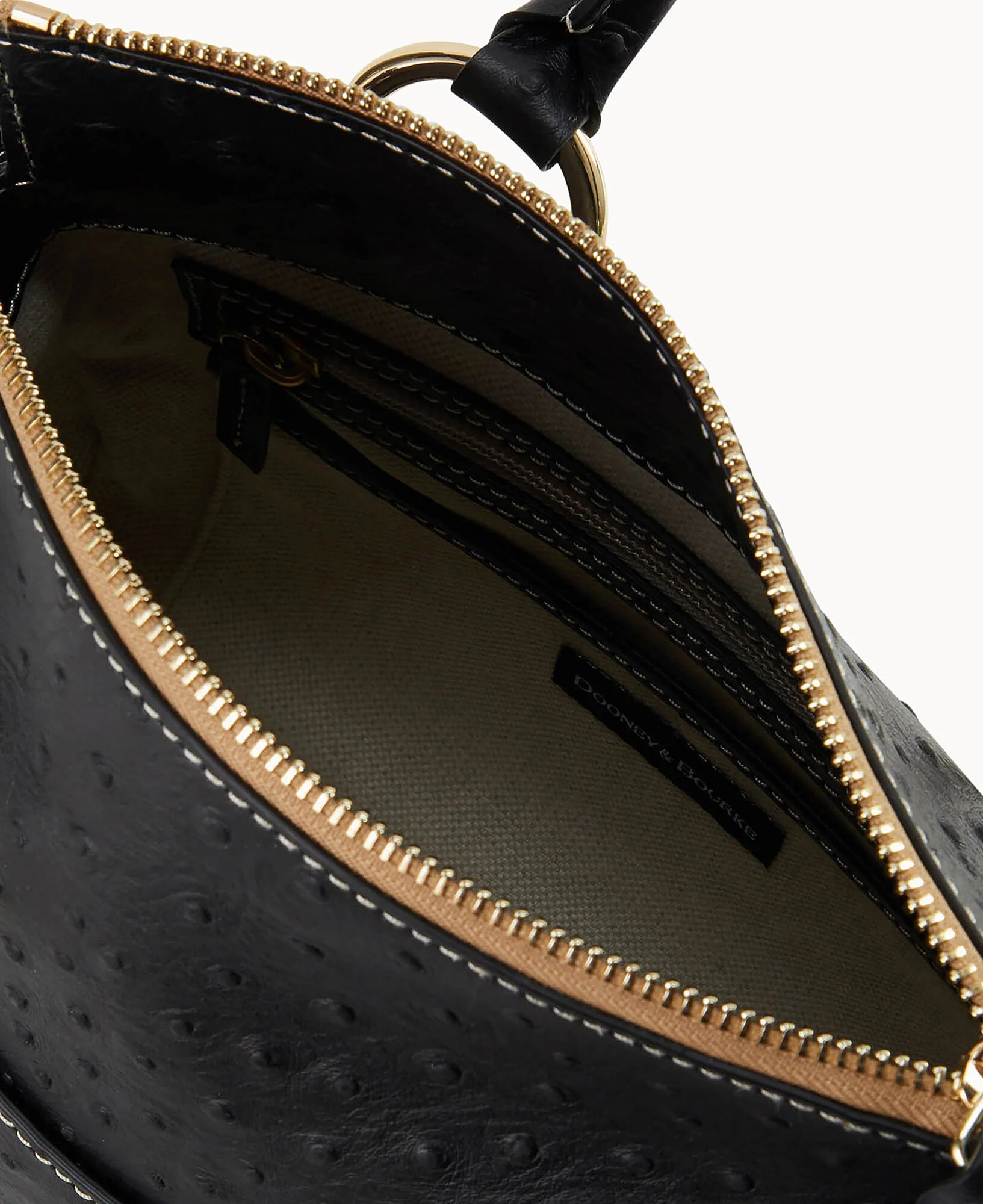 Ostrich Satchel With Pocket - Image 8