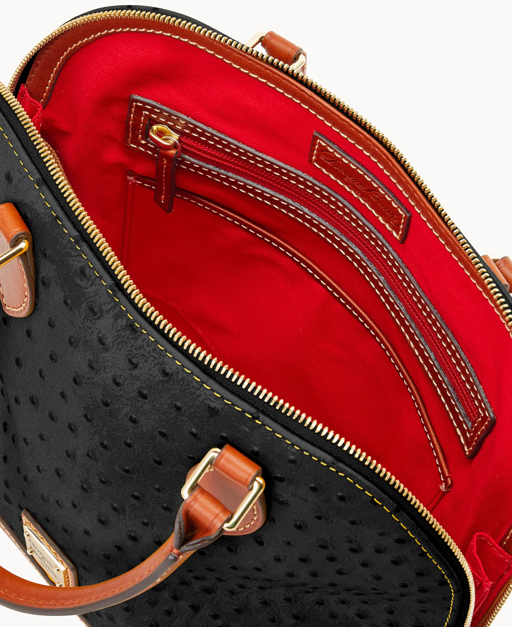 Ostrich Zip Zip Satchel - Image 11