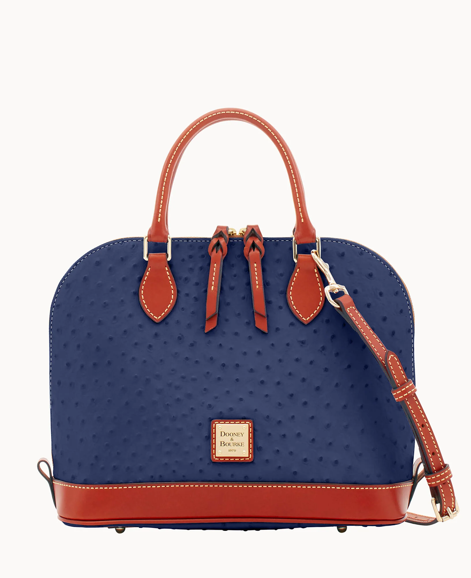 Ostrich Zip Zip Satchel - Image 13
