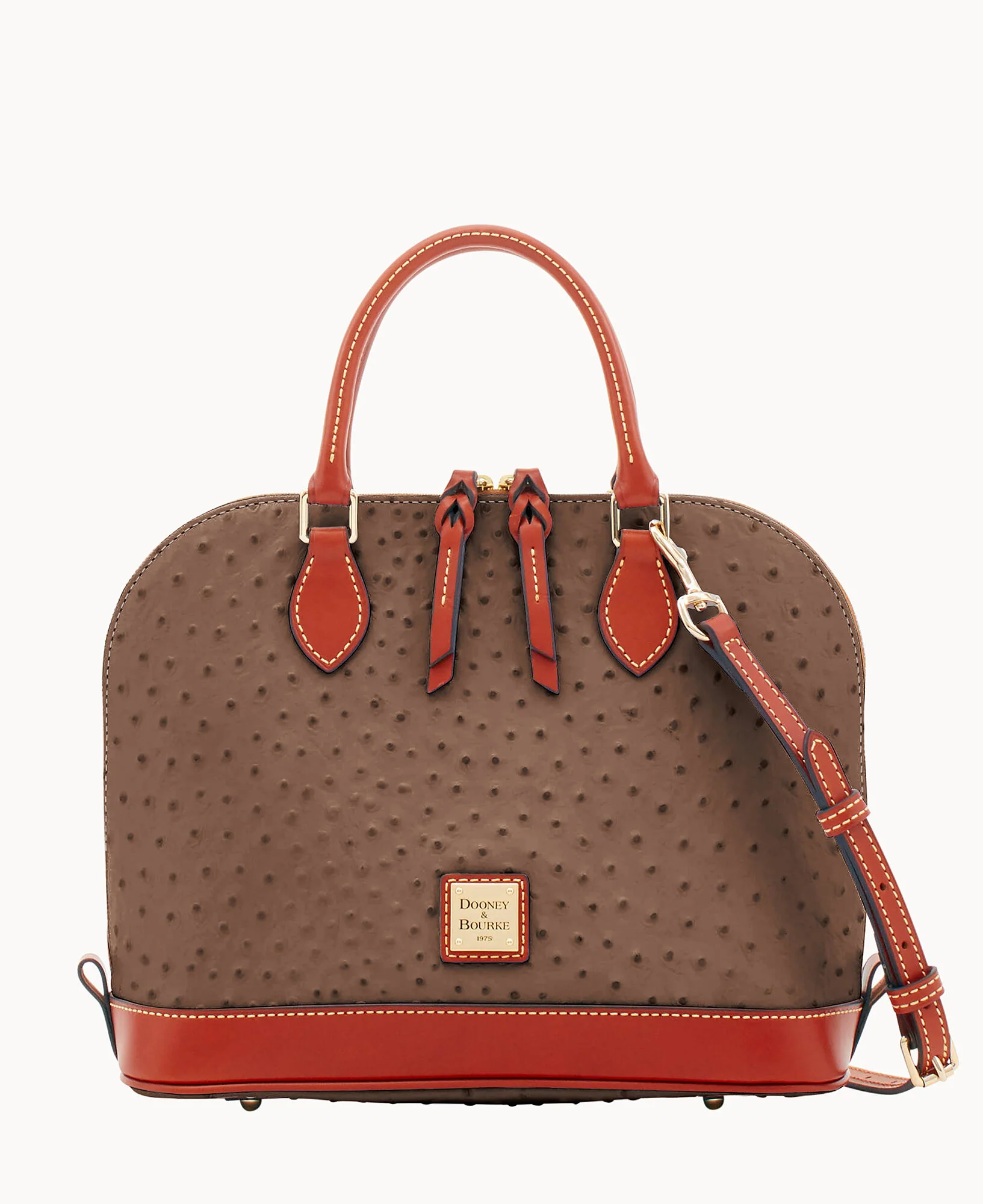Ostrich Zip Zip Satchel - Image 17