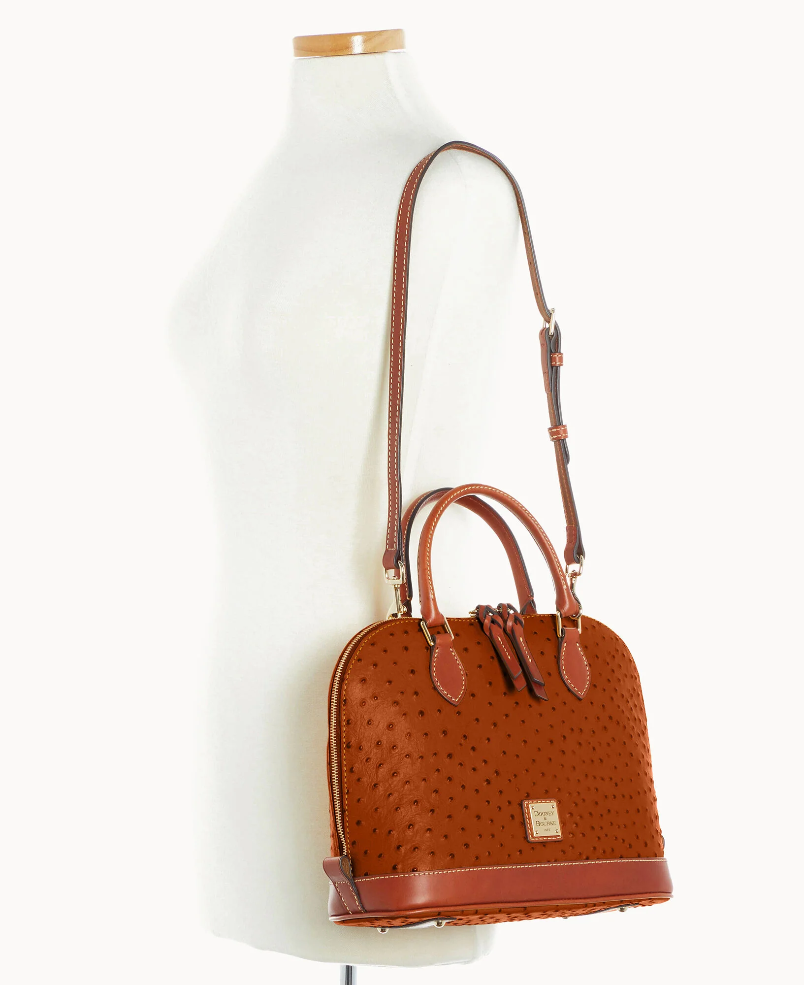 Ostrich Zip Zip Satchel - Image 4