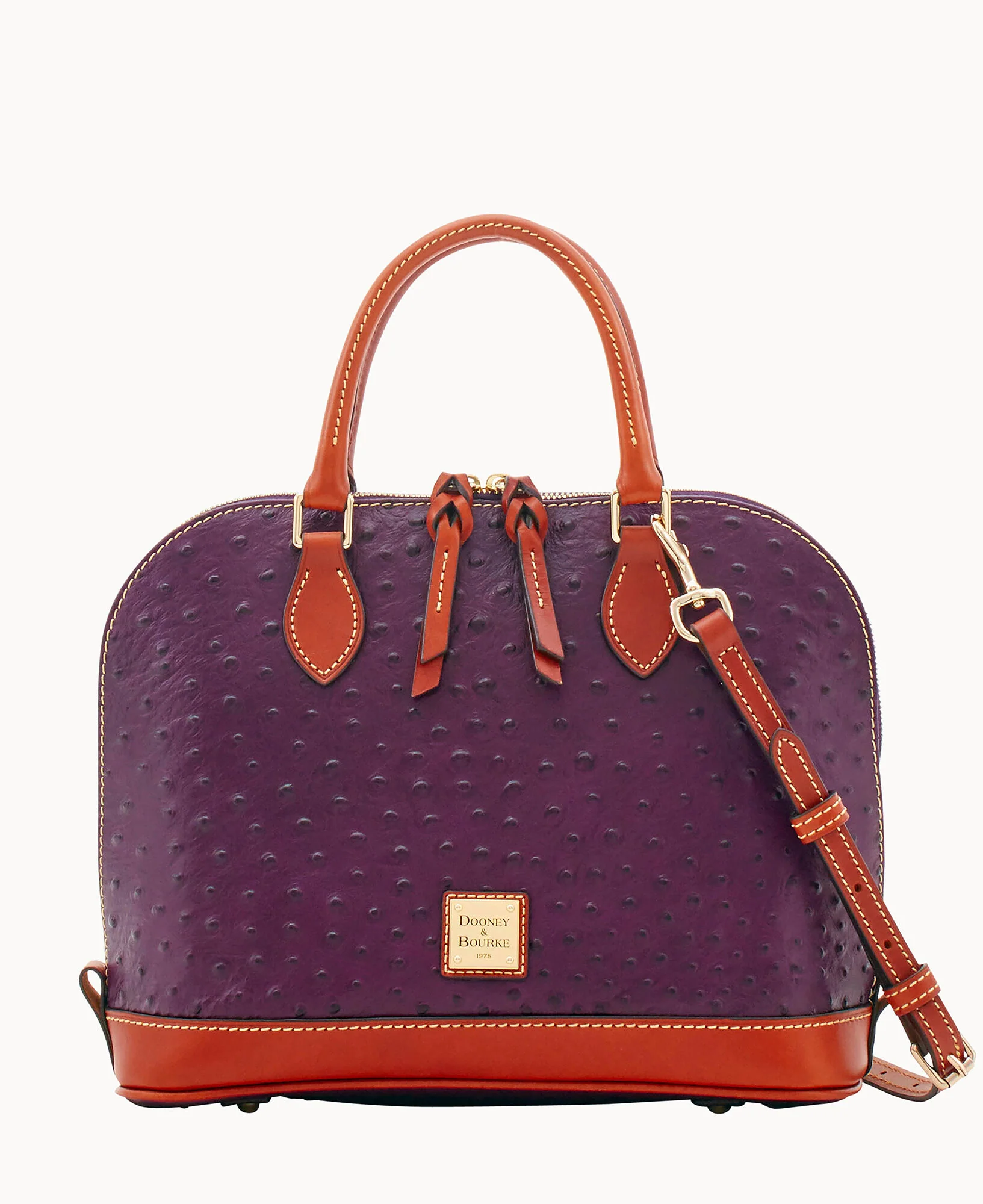 Ostrich Zip Zip Satchel - Image 5