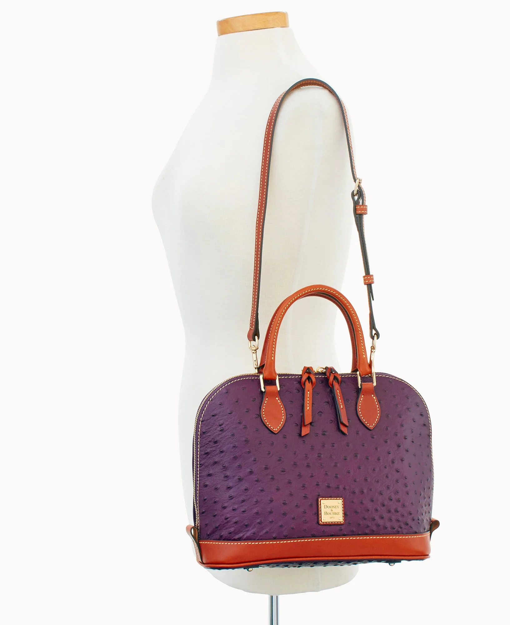 Ostrich Zip Zip Satchel - Image 8